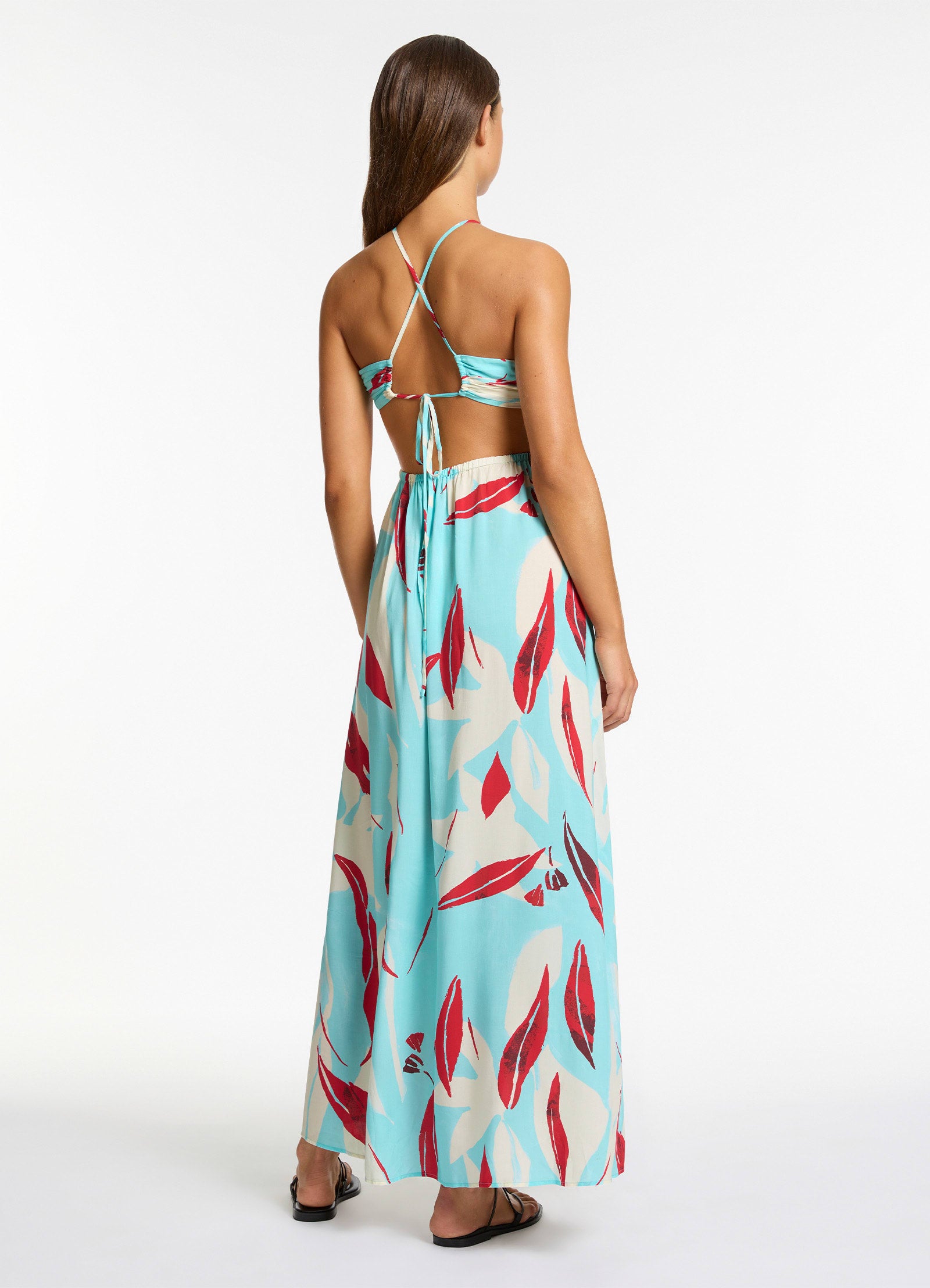 Elegant Floral Maxi Dress for Women - Boho Chic Summer Dress with V-Neck & Flowy Skirt - Perfect for Beach Vacations, Weddings & Date Nights