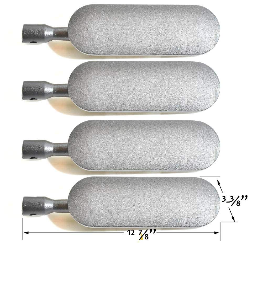Replacement Cast Iron Burner for Weber Grill Models 17228, 1768, 176801, 17681, 1769, 176901, 141.15220, 141.152220, 141.152230, 141.15225 - 4 Pack Durable Gas Grill Parts for Outdoor BBQ Cooking