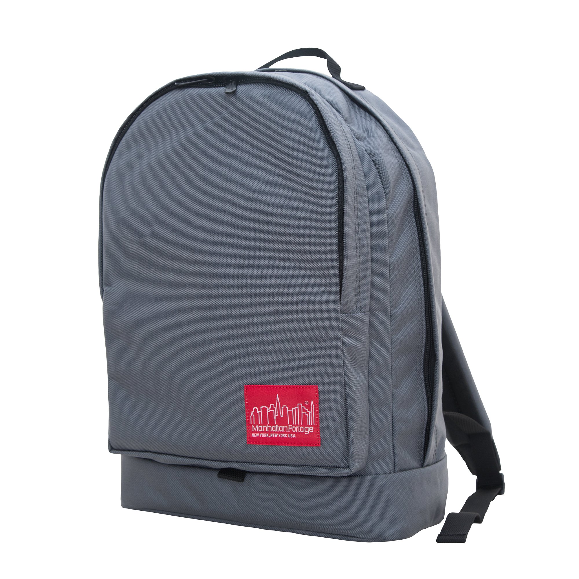 Manhattan Portage Highbridge Backpack - Durable Grey Unisex Laptop Backpack for Work, School & Travel | Water-Resistant Daypack with USB Charging Port