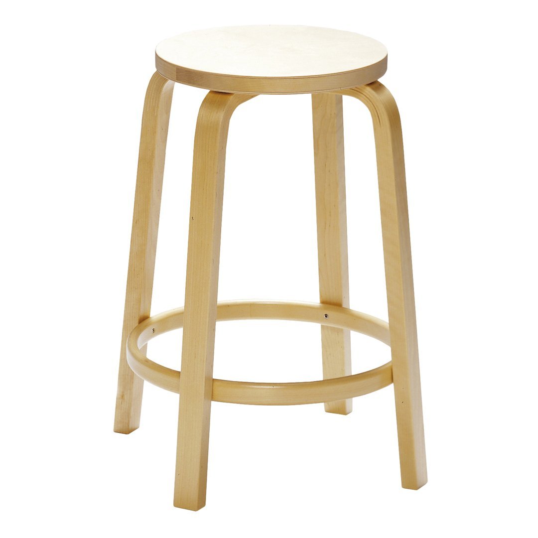 Artek Alvar Aalto Stool 64 - Iconic Scandinavian Bar Stool for Kitchen, Dining & Lounge | Modern Wooden Stool with Timeless Design