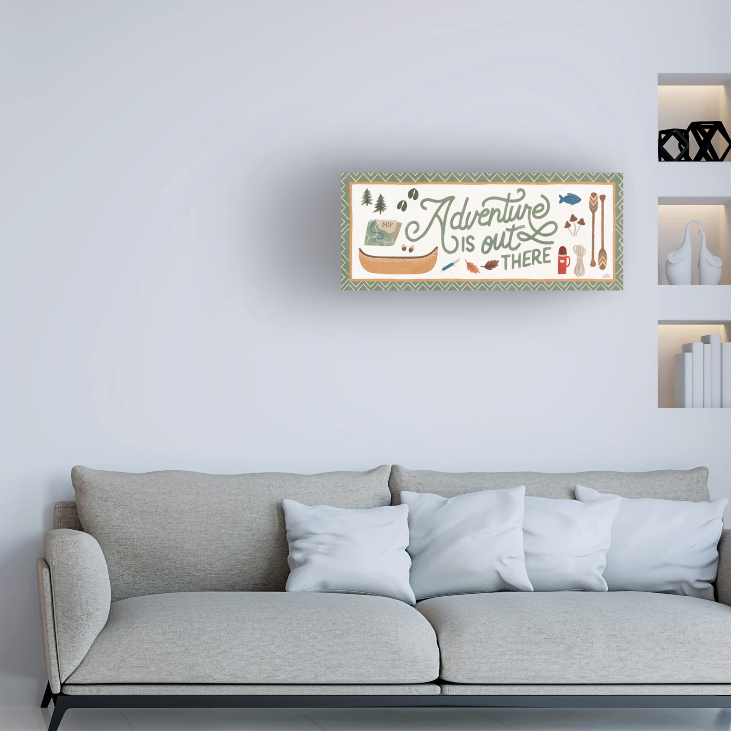 Trademark Fine Art 'Kitchen Etiquette III' Canvas Wall Art Print by Leah York - 20x47 Inches, Modern Kitchen Decor for Dining Room & Home Decor