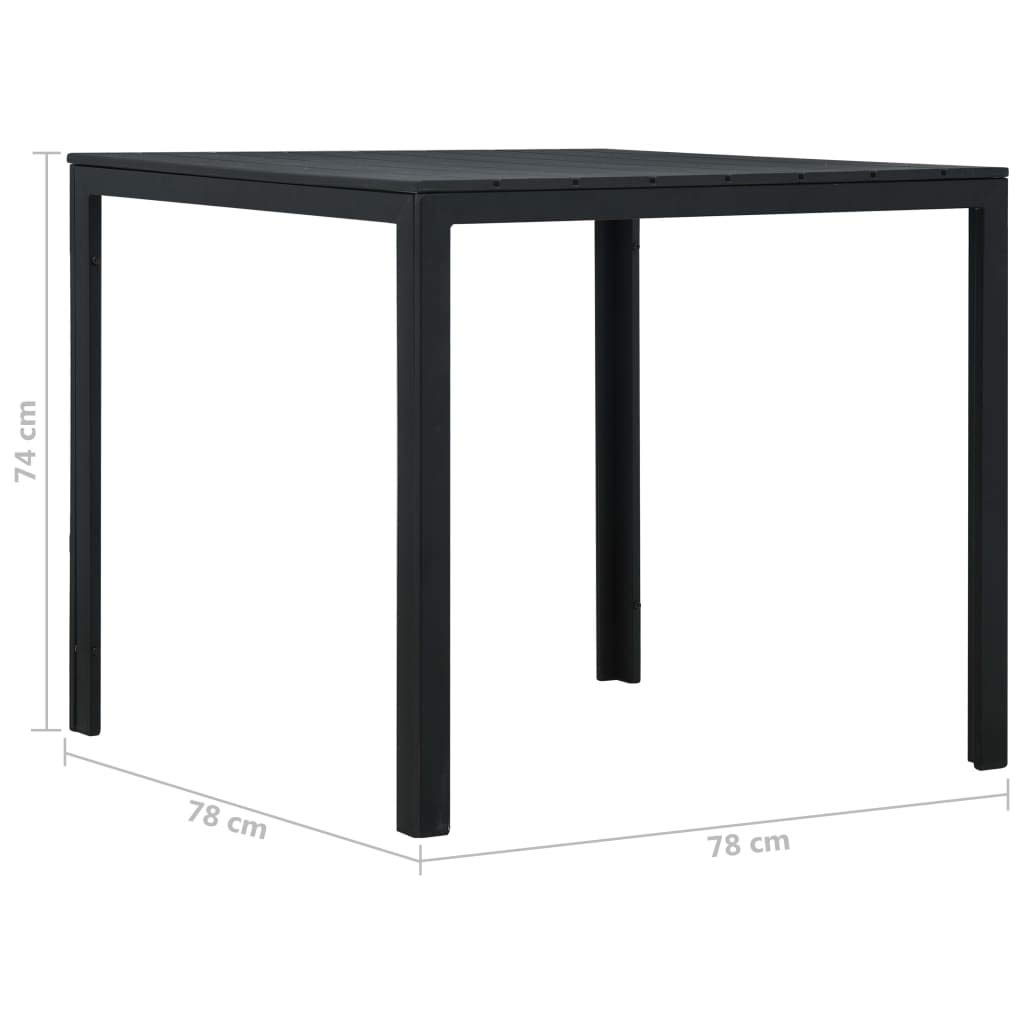 Black Wood Look Coffee Table 30.7x30.7x29.1 for Living Room