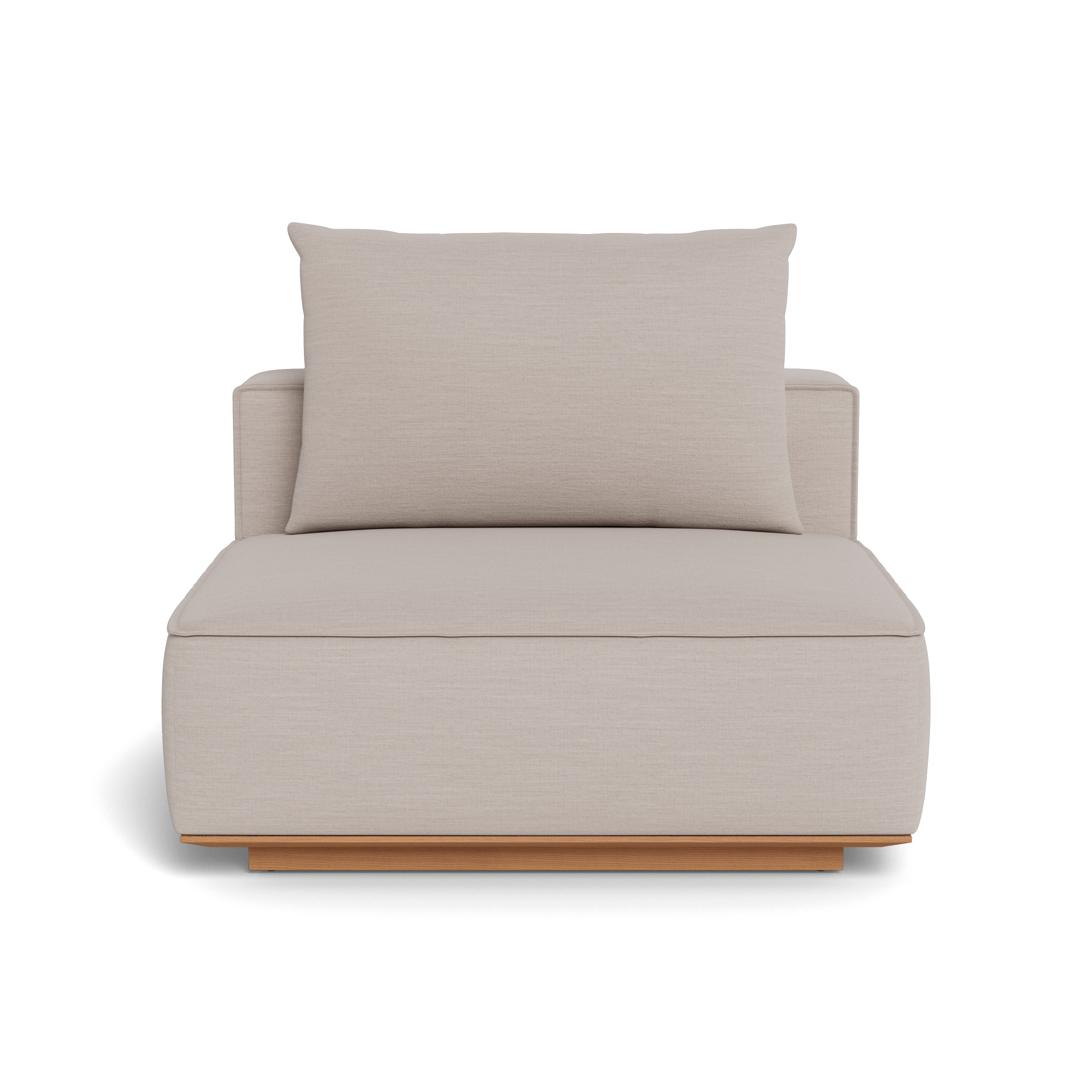 Santorini Outdoor Armless Single Chair - Patio Lounge Chair for Poolside, Garden, and Backyard Relaxation