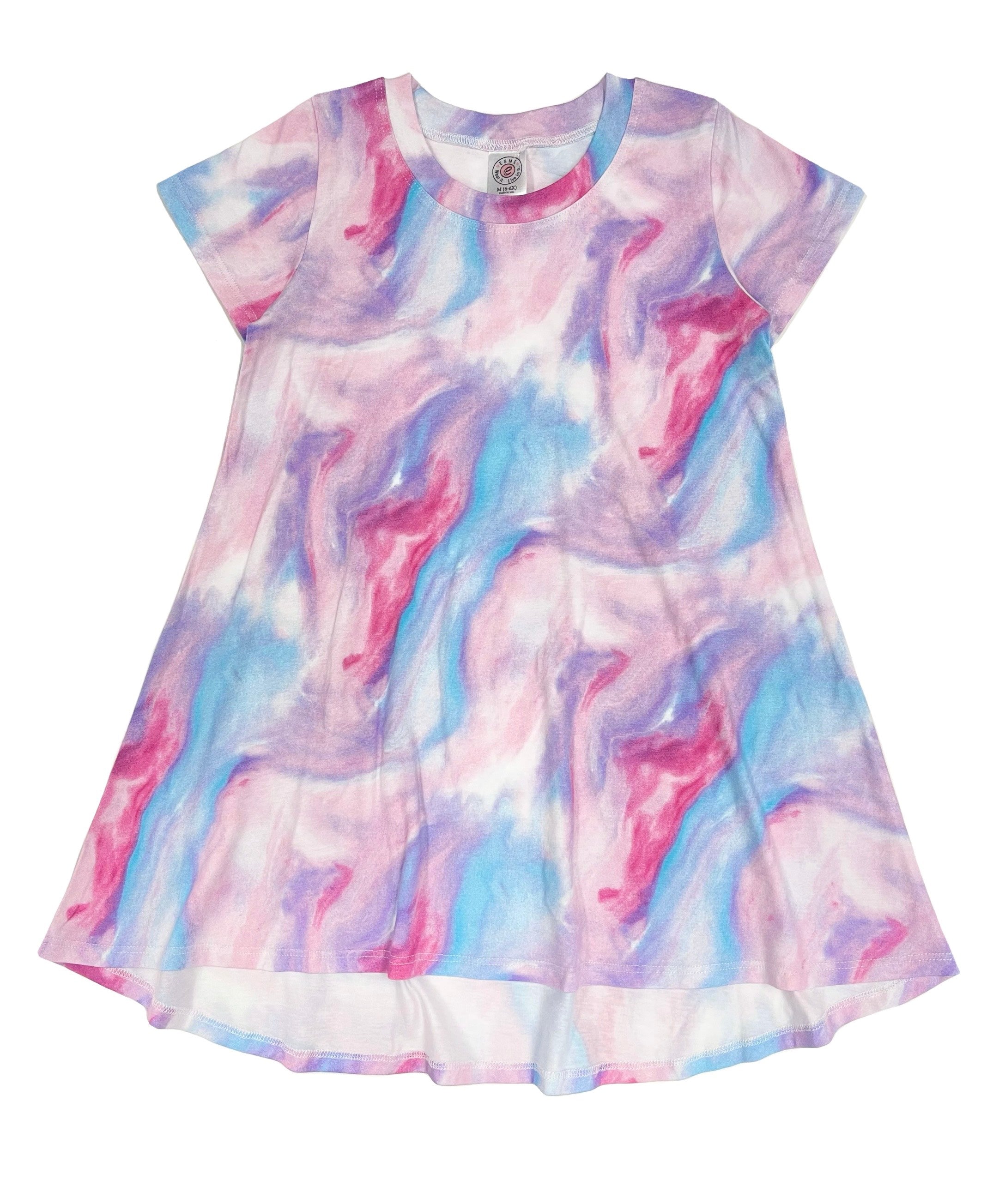 Elegant Marble Print Short Sleeve Summer Dress for Women - Perfect for Beach Vacations, Brunch Dates & Casual Outings