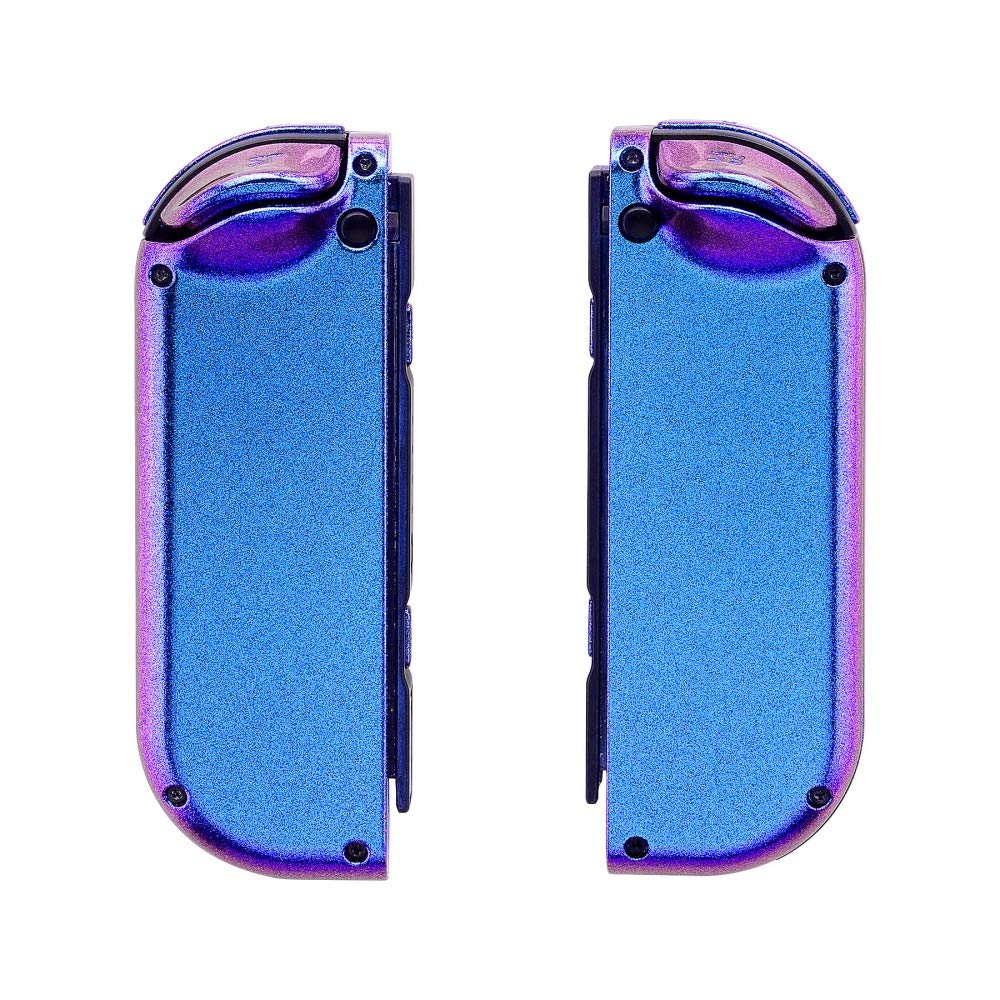 eXtremeRate Custom DIY Replacement Cover Case & Button Kit for Nintendo Switch/OLED Joycon Controller - Chameleon Purple Blue | Gaming Grip for Enhanced Comfort & Durability | Perfect for Handheld & TV Mode Gaming