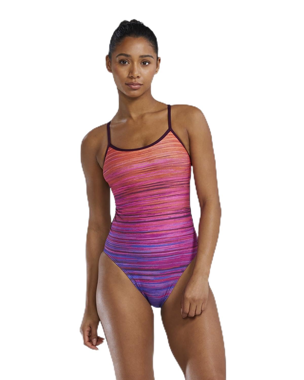 TYR Women's Durafast Elite TrinityFit Swimsuit - High Performance One Piece Competitive Swimwear for Lap Swimming, Training & Water Aerobics
