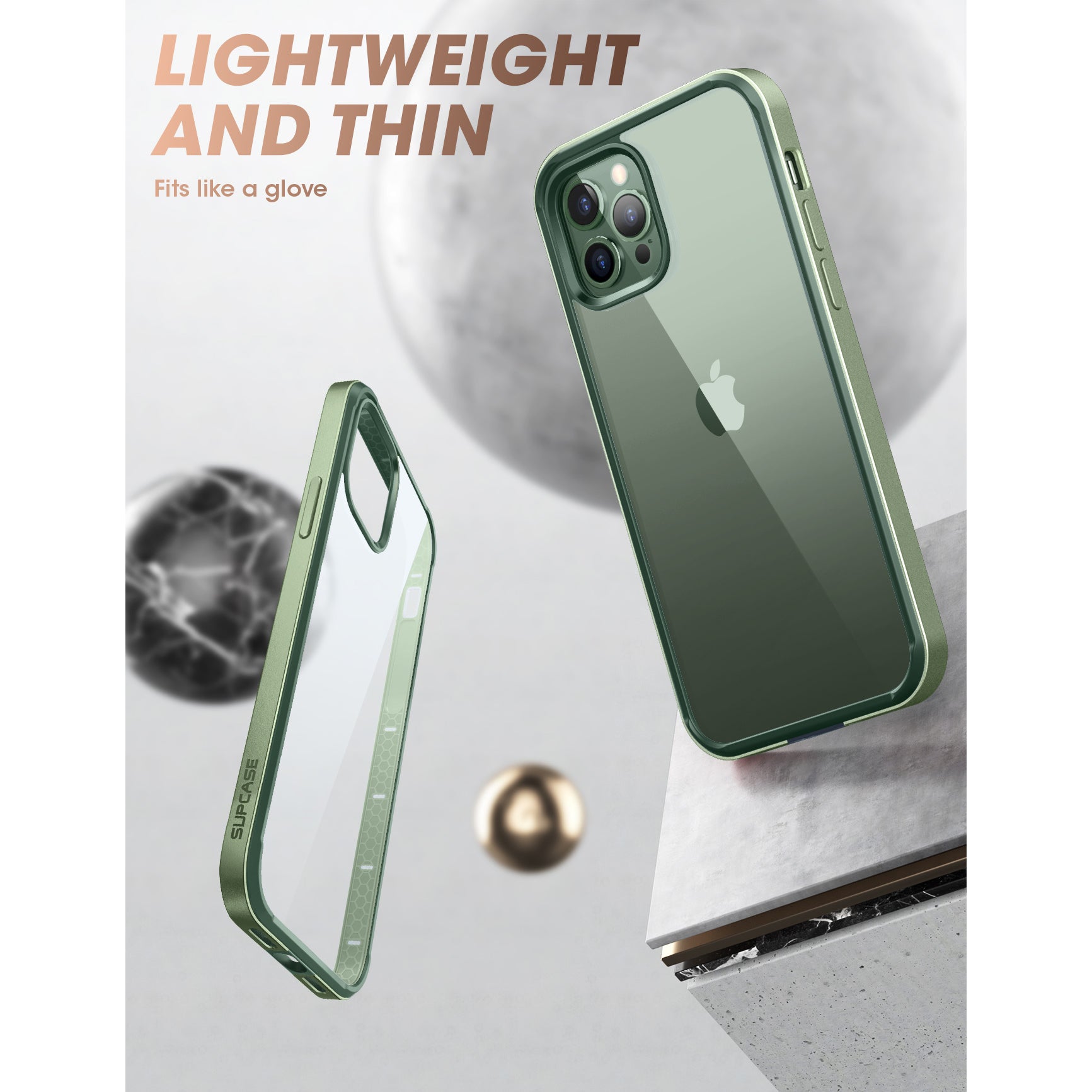 iPhone 13 Pro Max Case 6.7 Inch - Unicorn Beetle Edge Clear Bumper Protective Cover, Dark Green - Shockproof & Scratch Resistant for Everyday Use, Work & Outdoor Activities