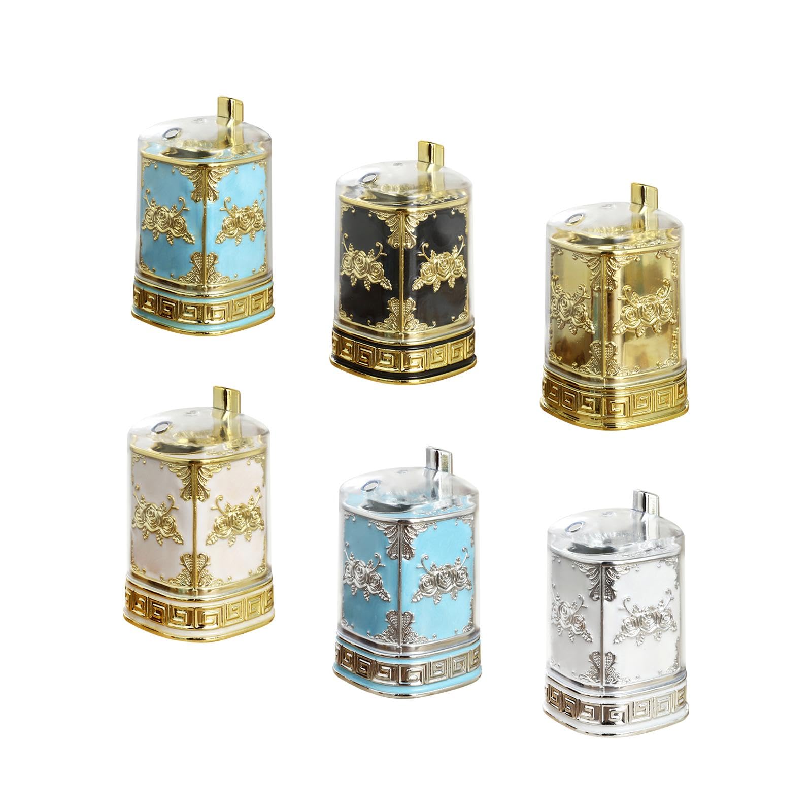 CALANDIS® Decorative Toothpick Holder Box - Elegant Gold & Light Blue Design for Restaurants, Apartments, Dining Rooms | Perfect for Tabletop Decor & Party Serving | 1 Toothpick Box