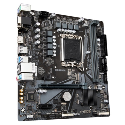 Gigabyte H610M H DDR4 mATX Motherboard - LGA 1700 Socket for 12th Gen Intel Core i3/i5/i7/i9 CPUs - Supports PCIe 4.0, Dual M.2, USB 3.2 - Perfect for Gaming PC, Home Office & Workstation Builds