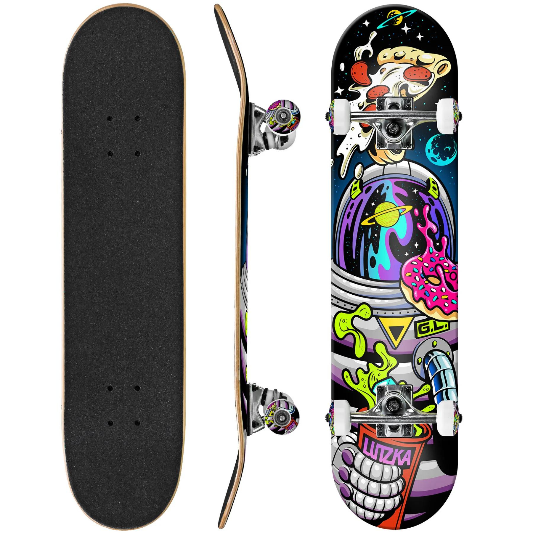 Roller Derby Learn with Lutzka Astronaut Skateboard - Perfect for Beginners & Kids Learning to Skate | Outdoor & Park Riding
