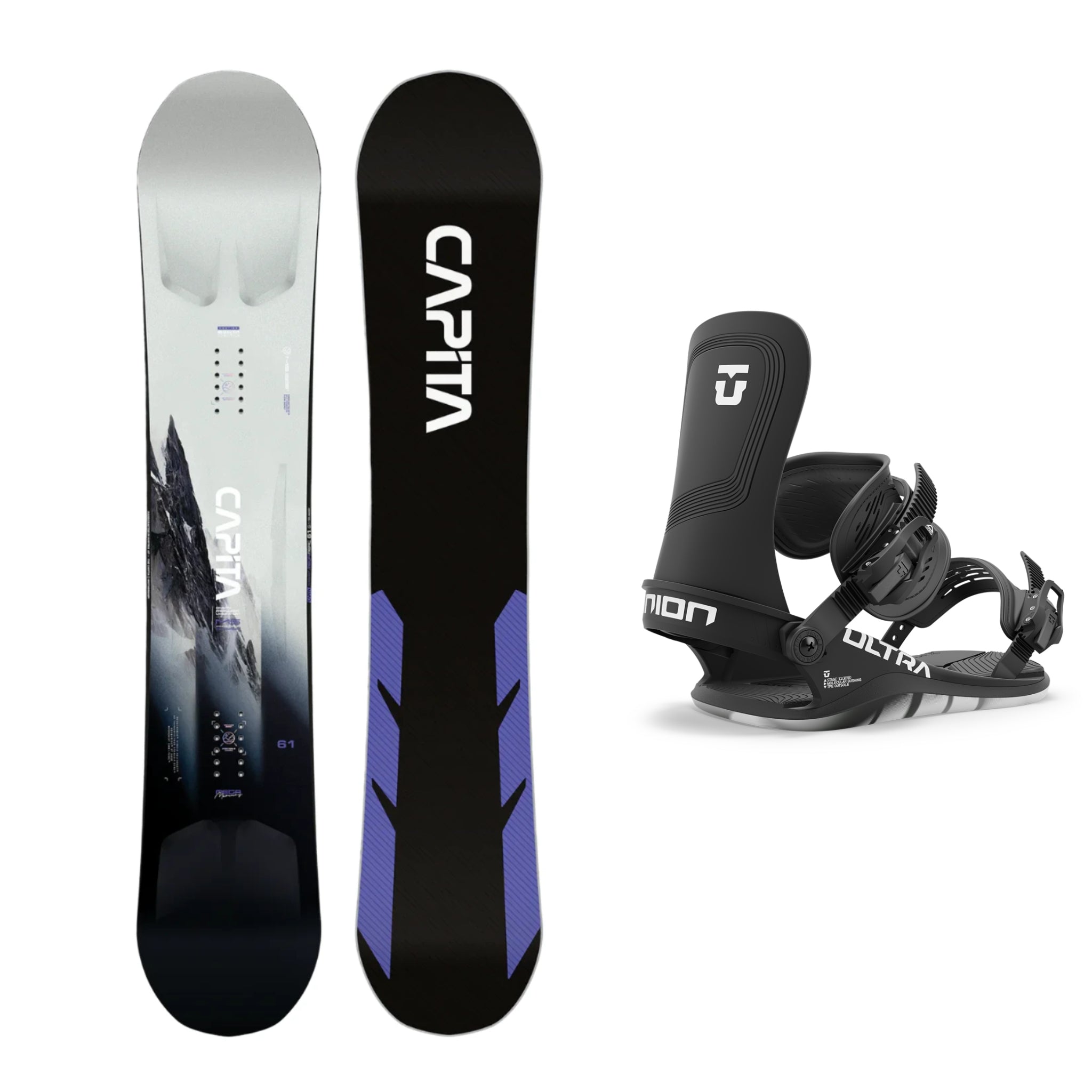 CAPiTA Mega Mercury Snowboard with Union Ultra Bindings 2025 - All-Mountain Freestyle Snowboard for Men & Women | Perfect for Powder, Park & Backcountry Riding