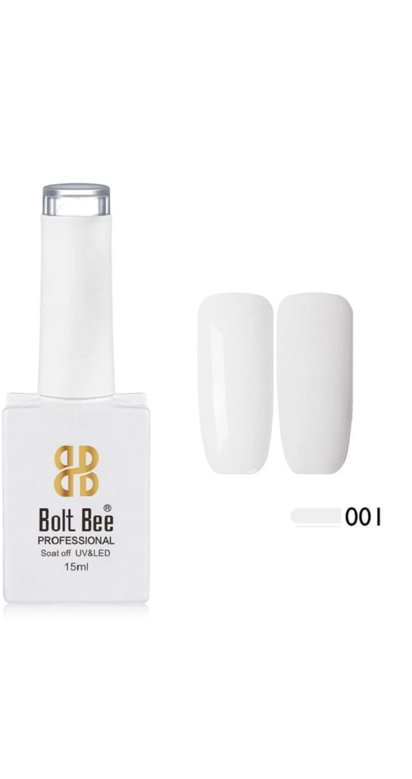 15ml White Soak Off Gel Nail Polish - Professional Salon Quality UV/LED Gel for Manicure, Nail Art & DIY Designs | Long Lasting, Chip Resistant | Perfect for Home Use, Nail Salons & Special Occasions