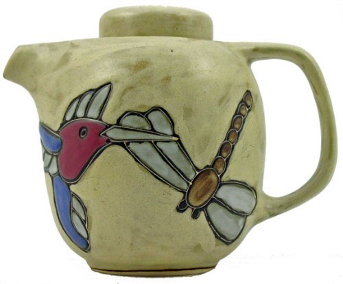 Mara Ceramic Stoneware 44 Oz Desert Hummingbird Round Teapot - Elegant Tea Brewing for Home, Office & Gifts - Perfect for Afternoon Tea, Hosting & Relaxation