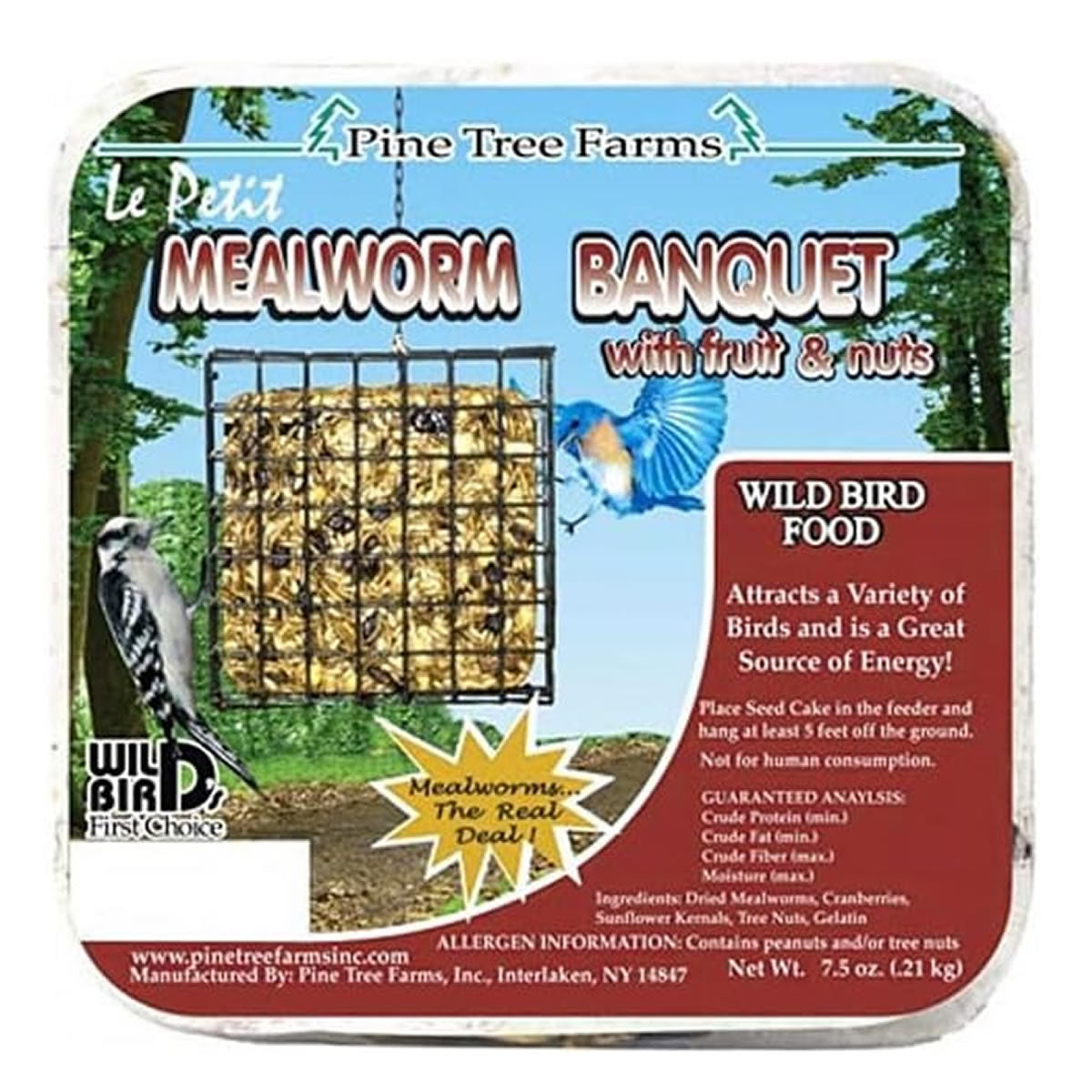 Premium Organic Mealworm Seed Cake for Reptiles & Birds - High Protein Pet Treat for Bearded Dragons, Chickens & Wild Birds - Perfect for Feeding, Training & Rewarding Pets