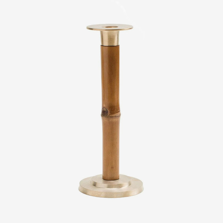 Elegant Bamboo Candlestick Holder - Natural Eco-Friendly Home Decor for Dining Table, Wedding Centerpiece & Romantic Candlelight Dinner