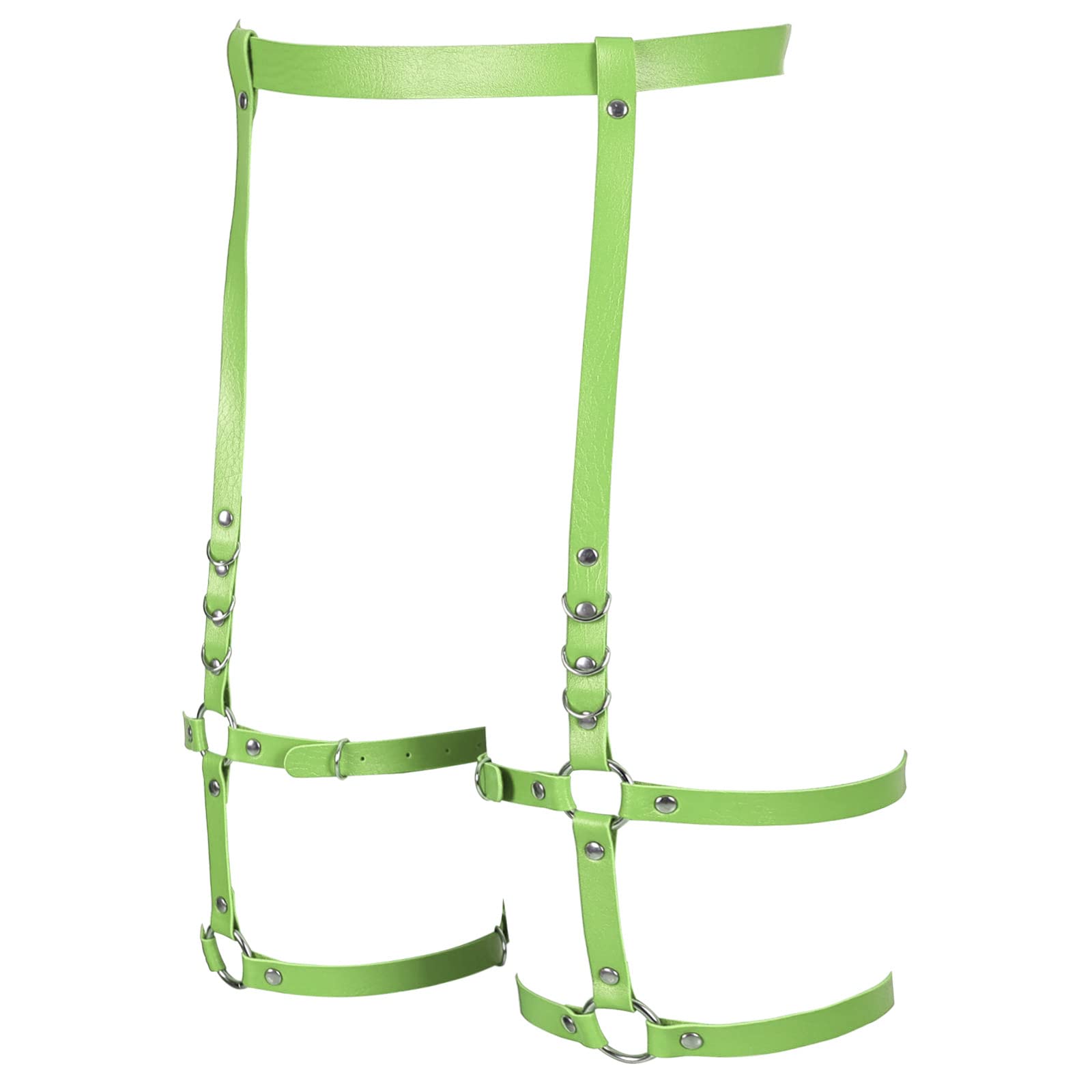 Women's Leather Punk Body Harness & Garter Belt - Adjustable High Waist Leg Belt for Halloween, Rave, Cosplay & BDSM Fashion | Gothic Fetish Accessory