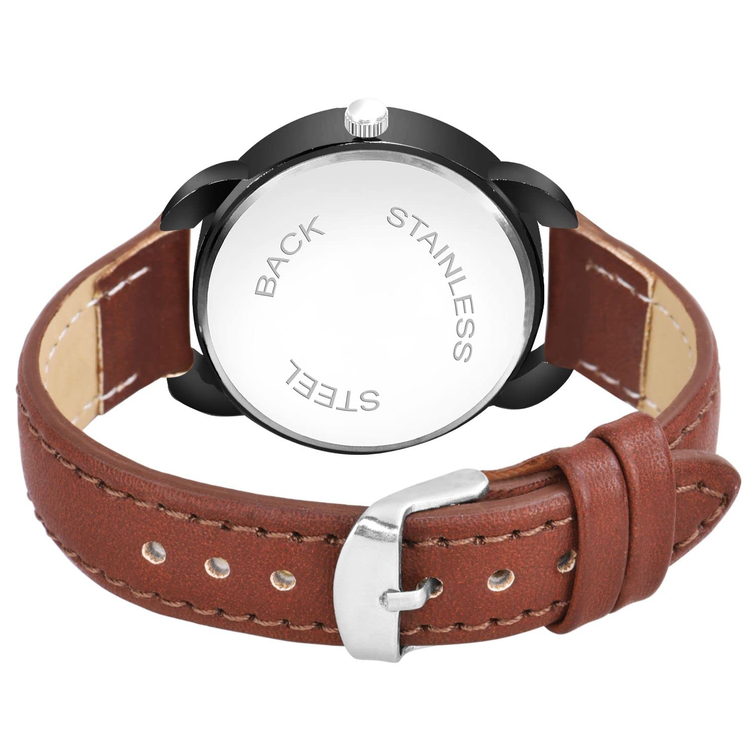 KIROH New Princess White BDM Dial Analog Watch for Women & Girls - Leather Strap, Black | Perfect for Everyday Wear, Office & Special Occasions