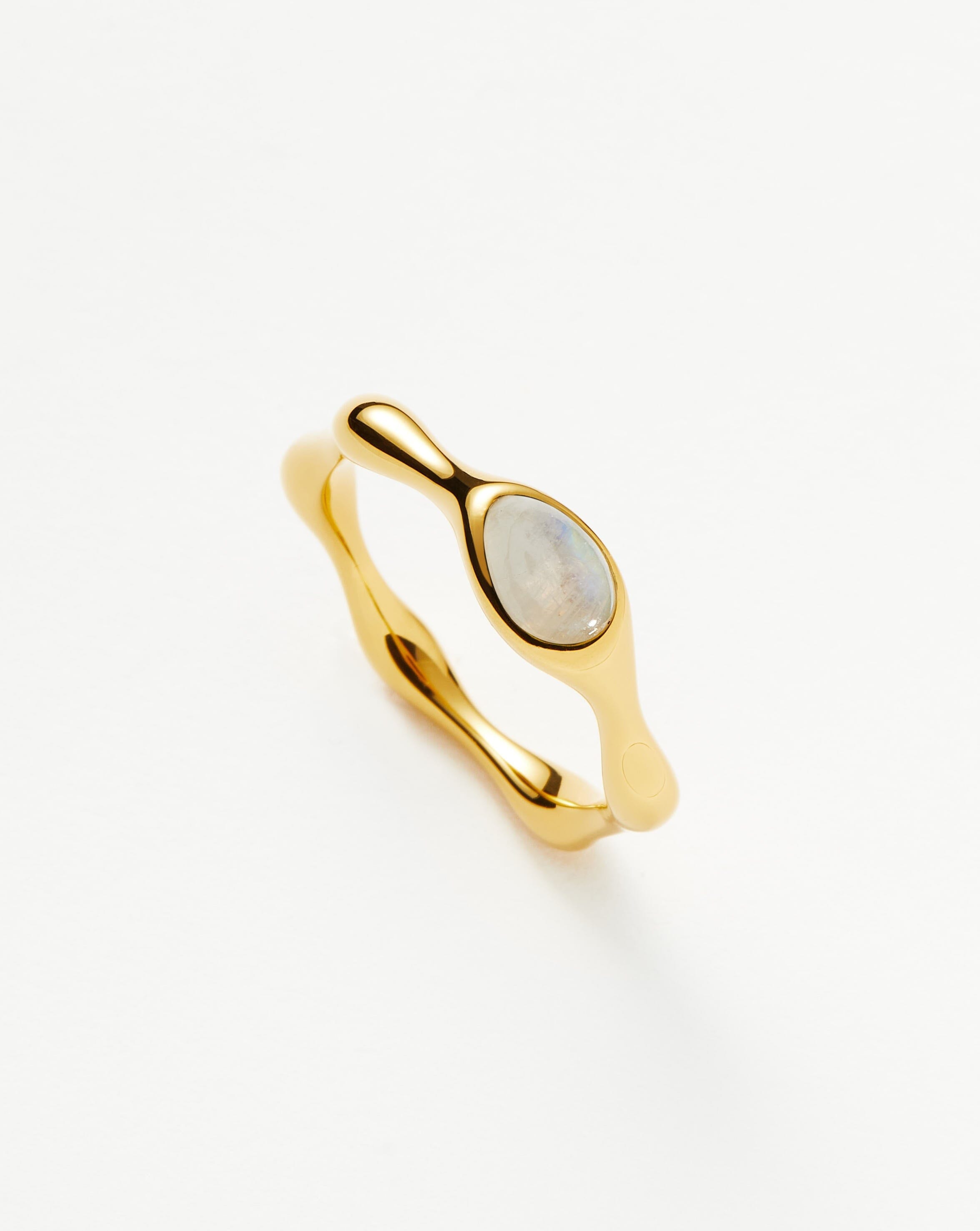 Magma Gemstone Stacking Ring - 18k Recycled Gold Vermeil on Recycled Sterling Silver | Dainty Layering Ring for Women | Perfect Gift for Birthday, Anniversary & Everyday Wear