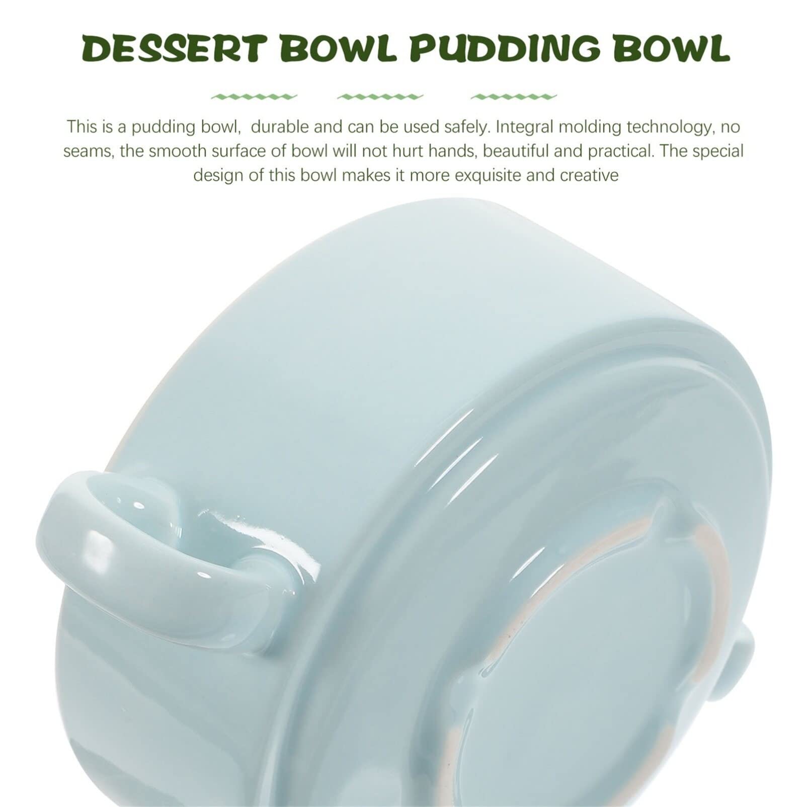 Premium Hemoton Double Handle Soup Bowl - Microwave & Dishwasher Safe Ceramic Serving Dish for Rice, Dessert, Pudding | Ideal for Restaurants, Home Kitchens & Entertaining