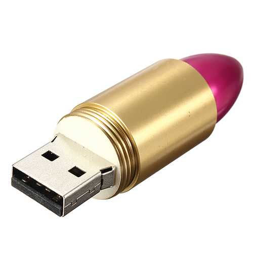 8GB Lipstick-Shaped USB 2.0 Flash Drive - Portable Memory Stick for Women, Students & Office Use - Perfect for Data Storage, File Transfer & Backup