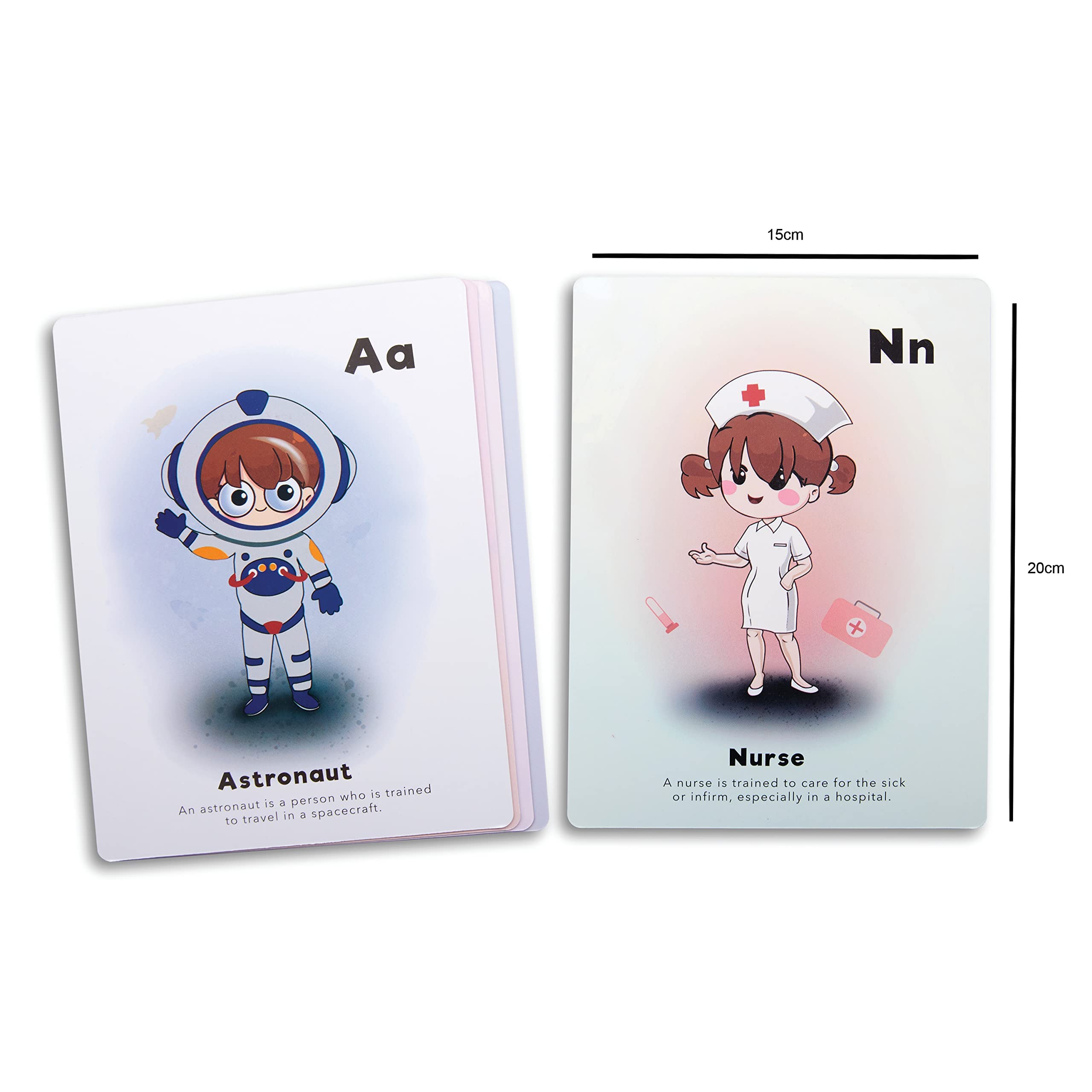 TGC Jumbo ABC Flash Cards for Toddlers 1-6 - 26 Animal Alphabet Cards for Preschool Learning & Home Use