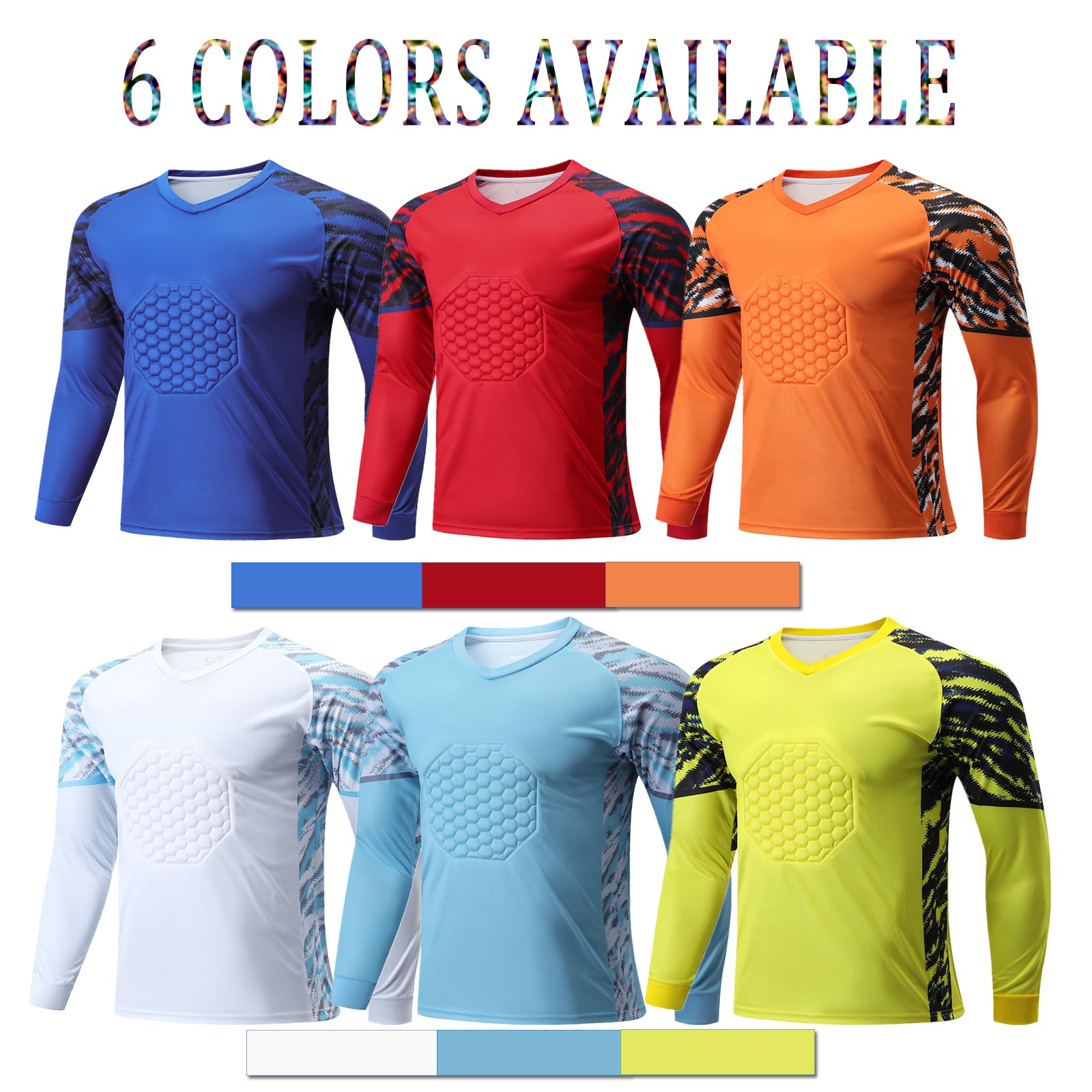 Custom Goalkeeper Jersey - Personalized Soccer Goalie Shirt with Name Printing for Home & Away Matches - Breathable Training Jersey for Football/Soccer Goalkeepers - Perfect for Practice, Games, and Tournaments