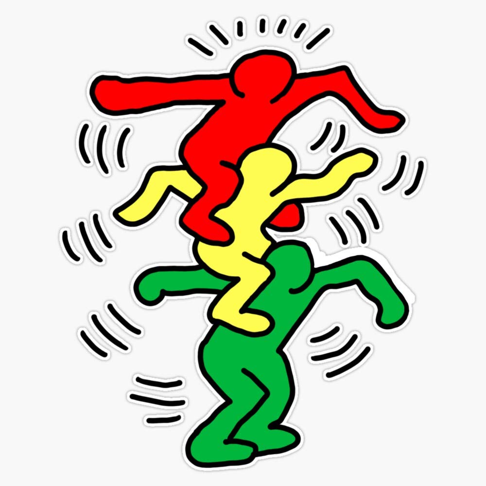 Rasta Keith Haring Sticker - 5
