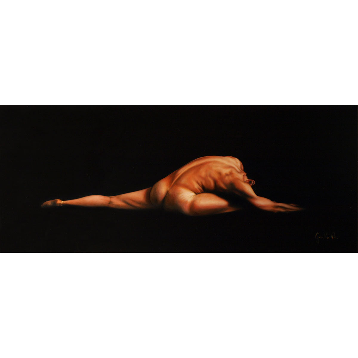 Horizontal Nude Oil Painting - Elegant Wall Art for Living Room, Bedroom & Office Decor