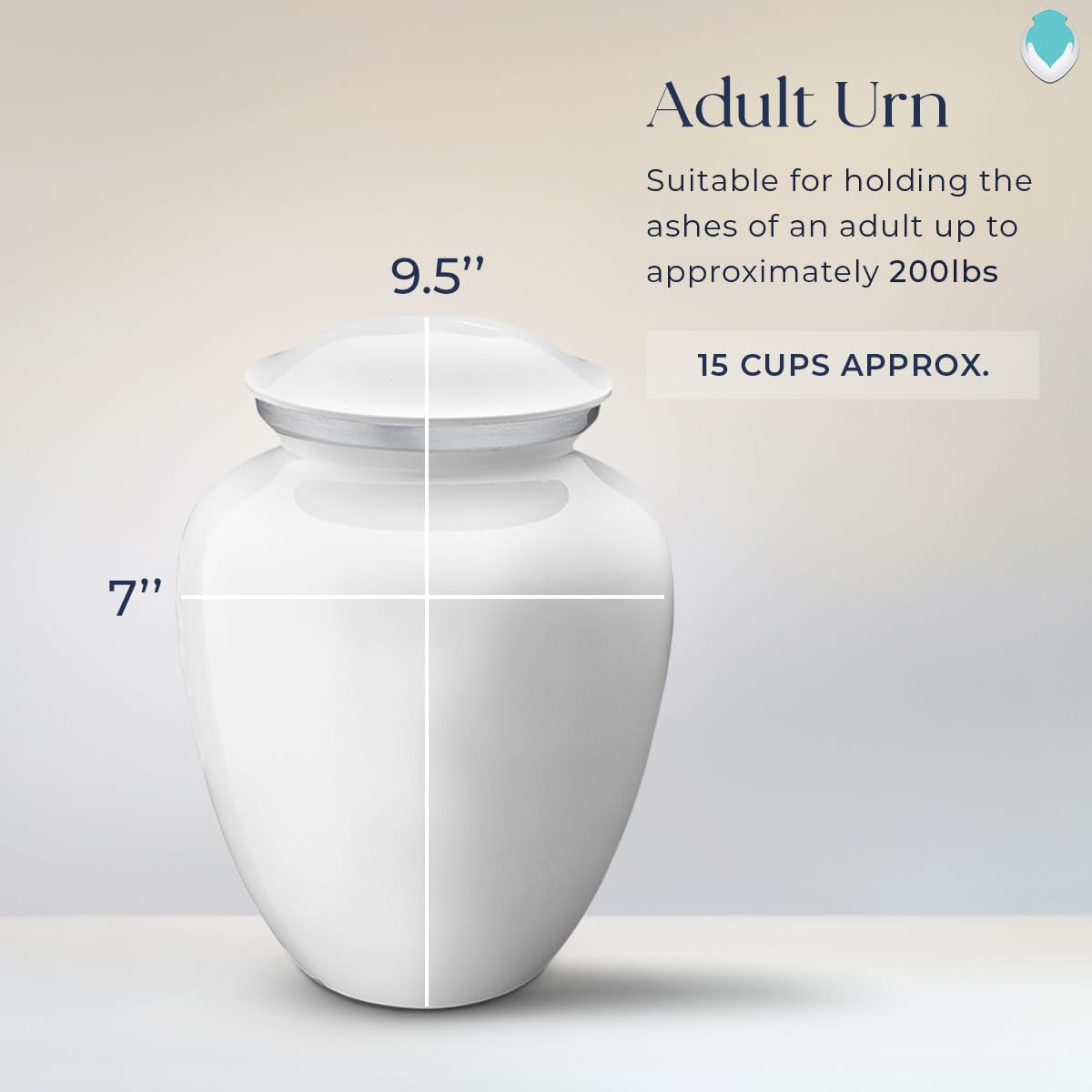 Personalized Hummingbird Cremation Urn for Adults - Large White Funeral Urn for Ashes with Double-Sided Engraving - Holds 200 lbs - Perfect for Memorial Services & Home Display