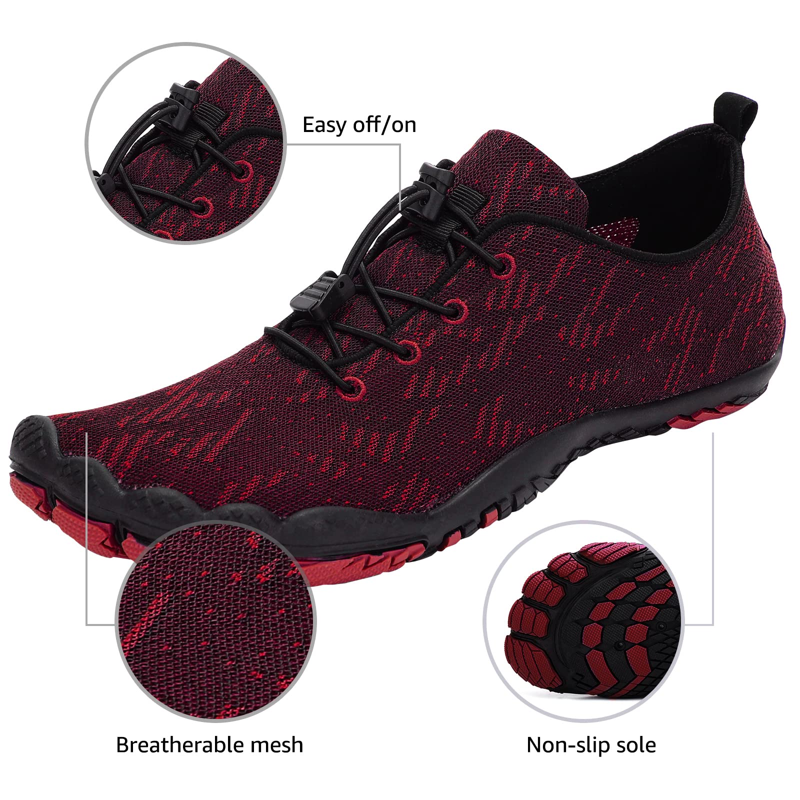 **Racqua Composite Mesh Water Shoes for Men & Women - Lightweight Quick-Dry Aqua Shoes for Swimming, Beach, Surfing & Water Sports**