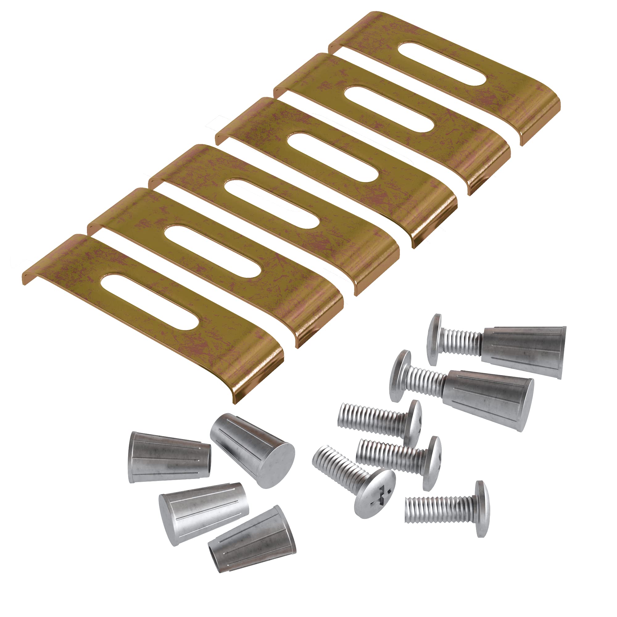 Stainless Steel Undermount Kitchen Sink Clips Set - 6 Pack with Screws & Anchors (Model 6011-11) - Secure Installation for Drop-In Sinks - Perfect for Home Kitchen Remodeling & DIY Projects