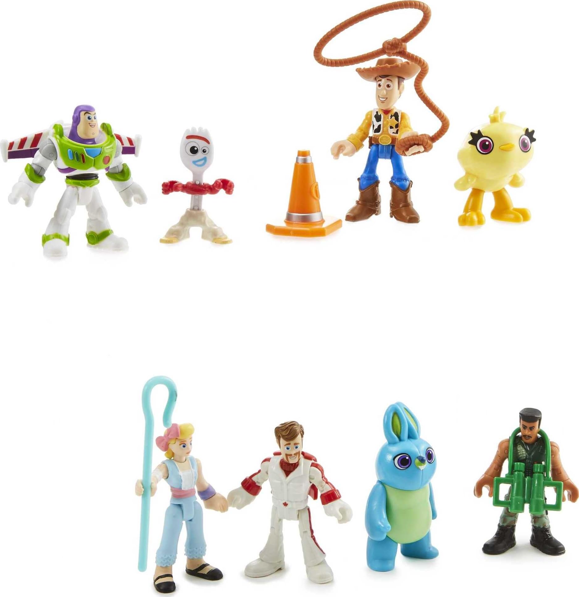 Fisher-Price Imaginext Disney Pixar Toy Story 11-Piece Deluxe Figure Set with Buzz Lightyear & Woody - Preschool Pretend Play Toys for Kids Ages 3+ - Perfect for Birthday Gifts, Storytelling & Role-Playing Games
