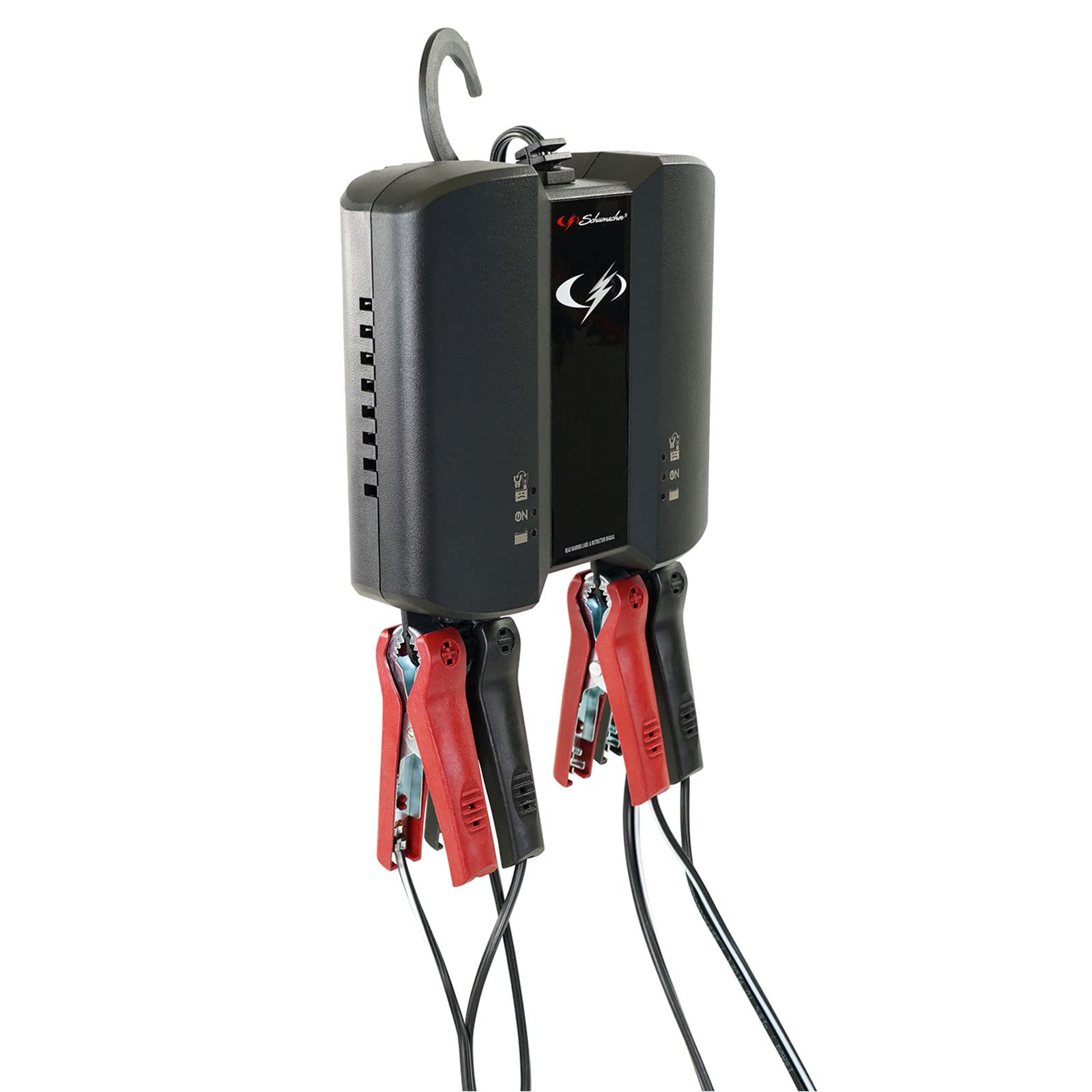Schumacher SC1410 3-in-1 Fully Automatic Two-Bank Battery Charger & Maintainer - 2A Per Bank, 6V/12V for Car, SUV, Truck & Marine Batteries - Perfect for Garage, Workshop & RV Maintenance