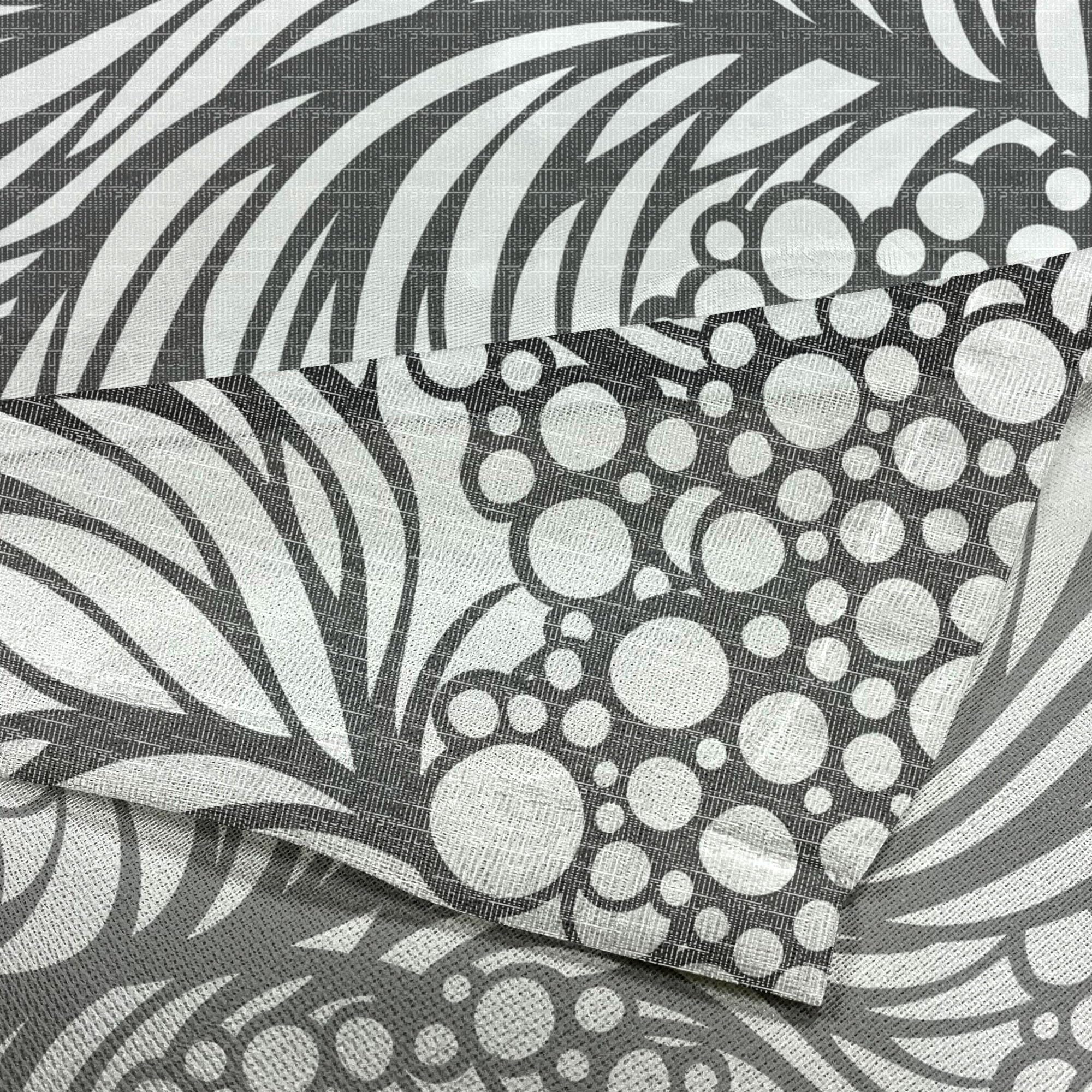 Ambesonne Black and White Tulle Curtains - Abstract Ocean Waves & Bubble Design, Sheer Window Drapes with Rod Pocket, 108