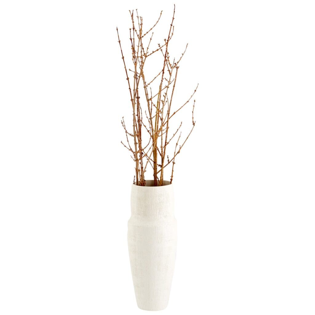 Cyan Design 10921 Leela Vase - Small White Ceramic Vase for Home Decor, Wedding Centerpiece & Floral Arrangements