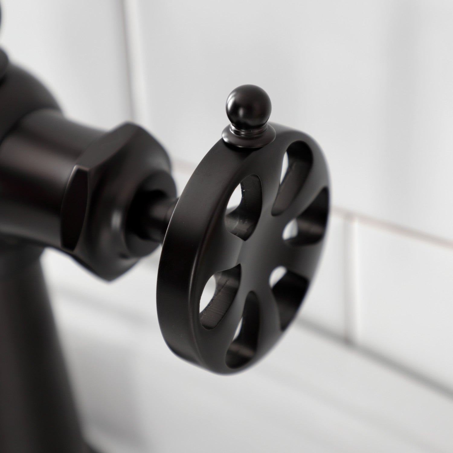 Belknap KS3545RX Single Handle 1-Hole Bathroom Sink Faucet with Push Pop-Up Drain in Oil Rubbed Bronze - Perfect for Modern Vanities and Small Bathroom Spaces