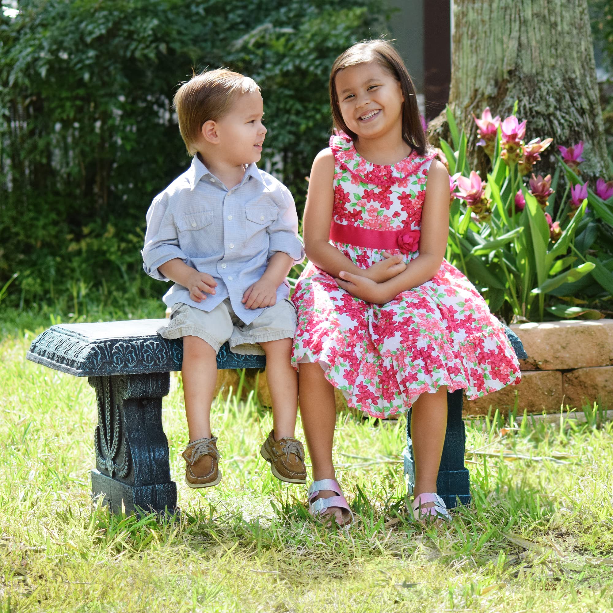 **Arcadia Garden Products Fiberclay Garden Bench – Weather-Resistant Outdoor Bench for Patio, Front Porch, Park & Garden Decor – Perfect for Relaxing, Entertaining & Enhancing Outdoor Spaces**