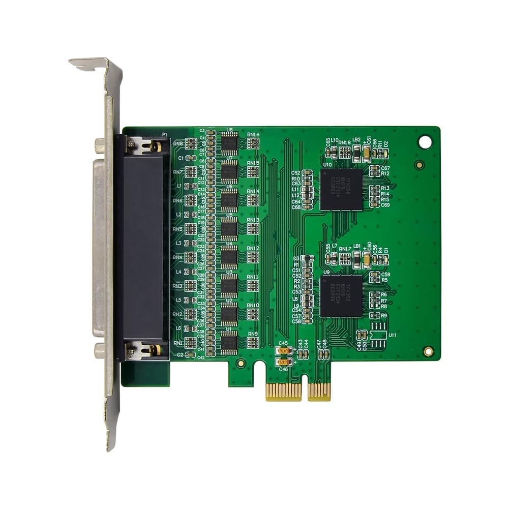 Spactz ST355 PCIe Multi-Serial I/O Control Card - 17V358 16S RS232 Industrial Adapter for Communication & Device Control | Perfect for Industrial Automation, Data Acquisition & Multi-Device Management