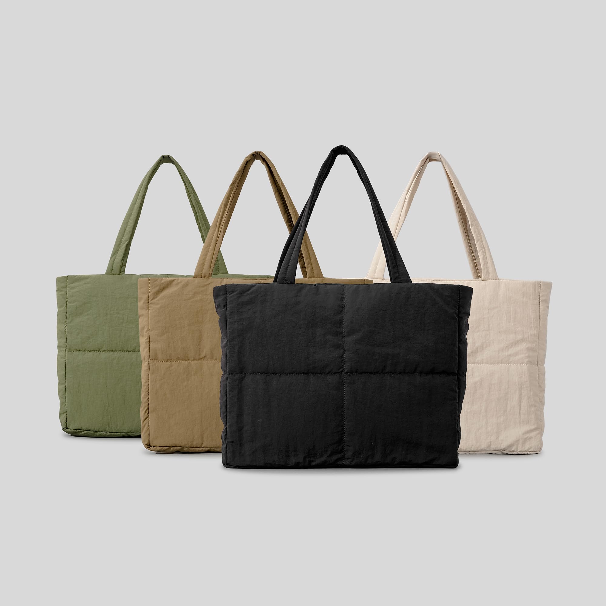 Stylish Puffer Tote Bag for Women with Secure Zipper Closure - Perfect for Work, Travel & Shopping | Fashionable & Functional Shoulder Bag