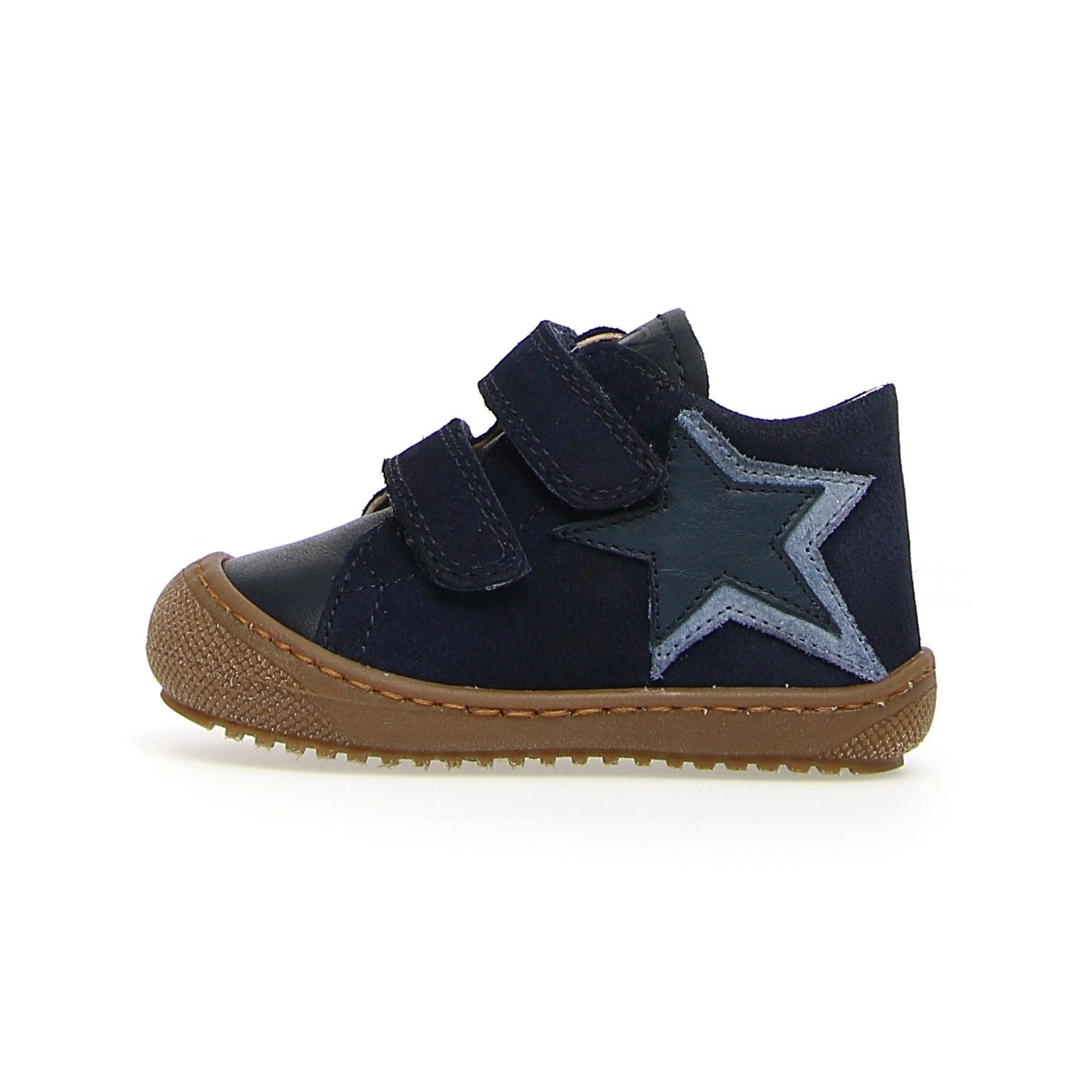 Naturino Flexy VL Nappa Suede Sneakers for Kids - Comfortable Navy Blue Boys & Girls Casual Shoes | Perfect for School, Playground & Everyday Wear
