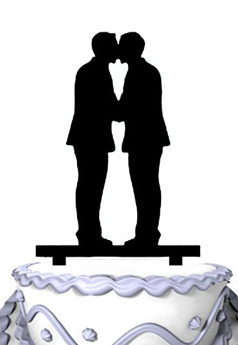 Same Sex Wedding Cake Topper - Groom & Groom Cake Decoration for Gay Weddings & Anniversaries - Perfect for LGBTQ+ Celebrations & Romantic Couple Cakes