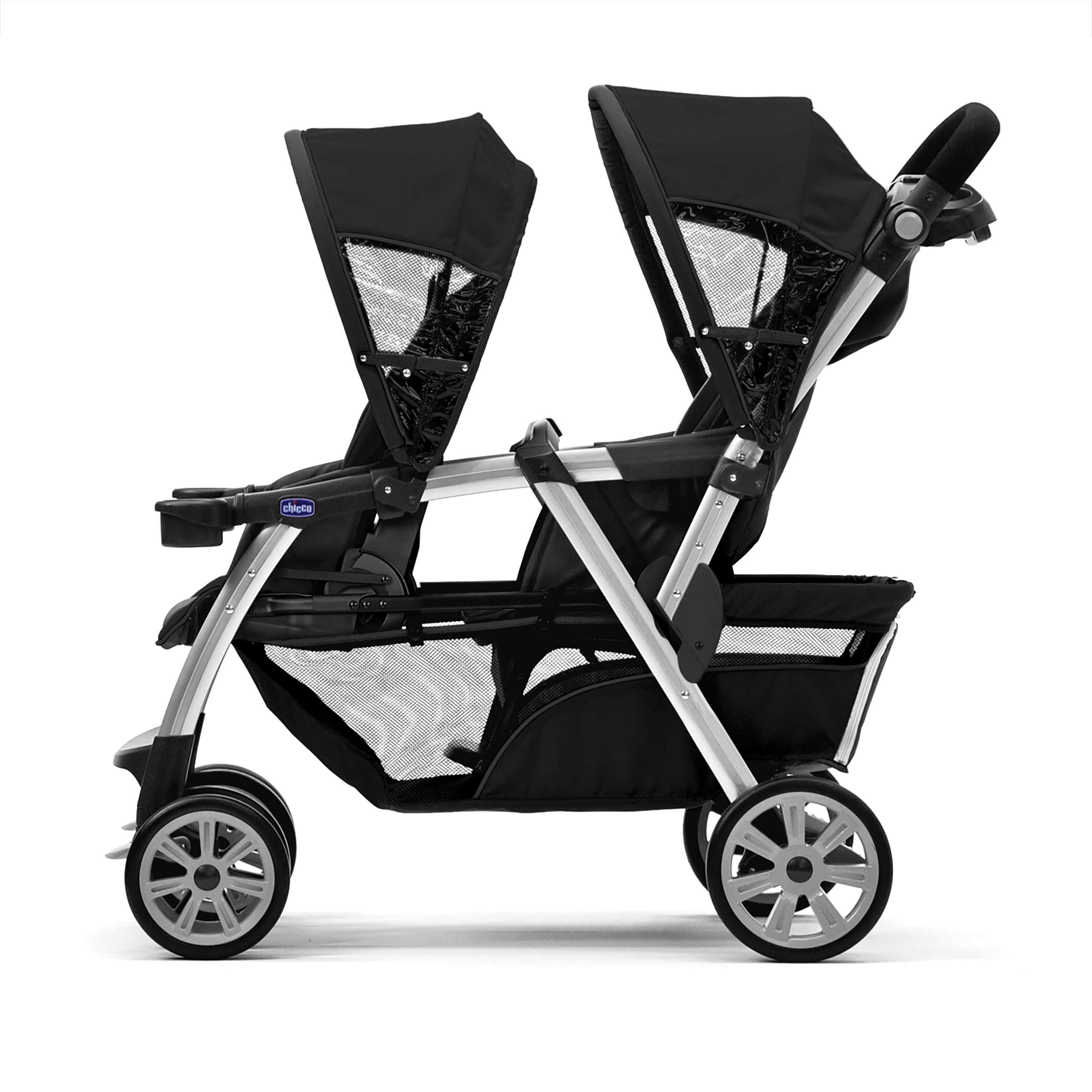 Chicco Cortina Together Double Stroller in Minerale - Lightweight Side-by-Side Baby Stroller for Twins - Perfect for Shopping, Travel & Outdoor Adventures