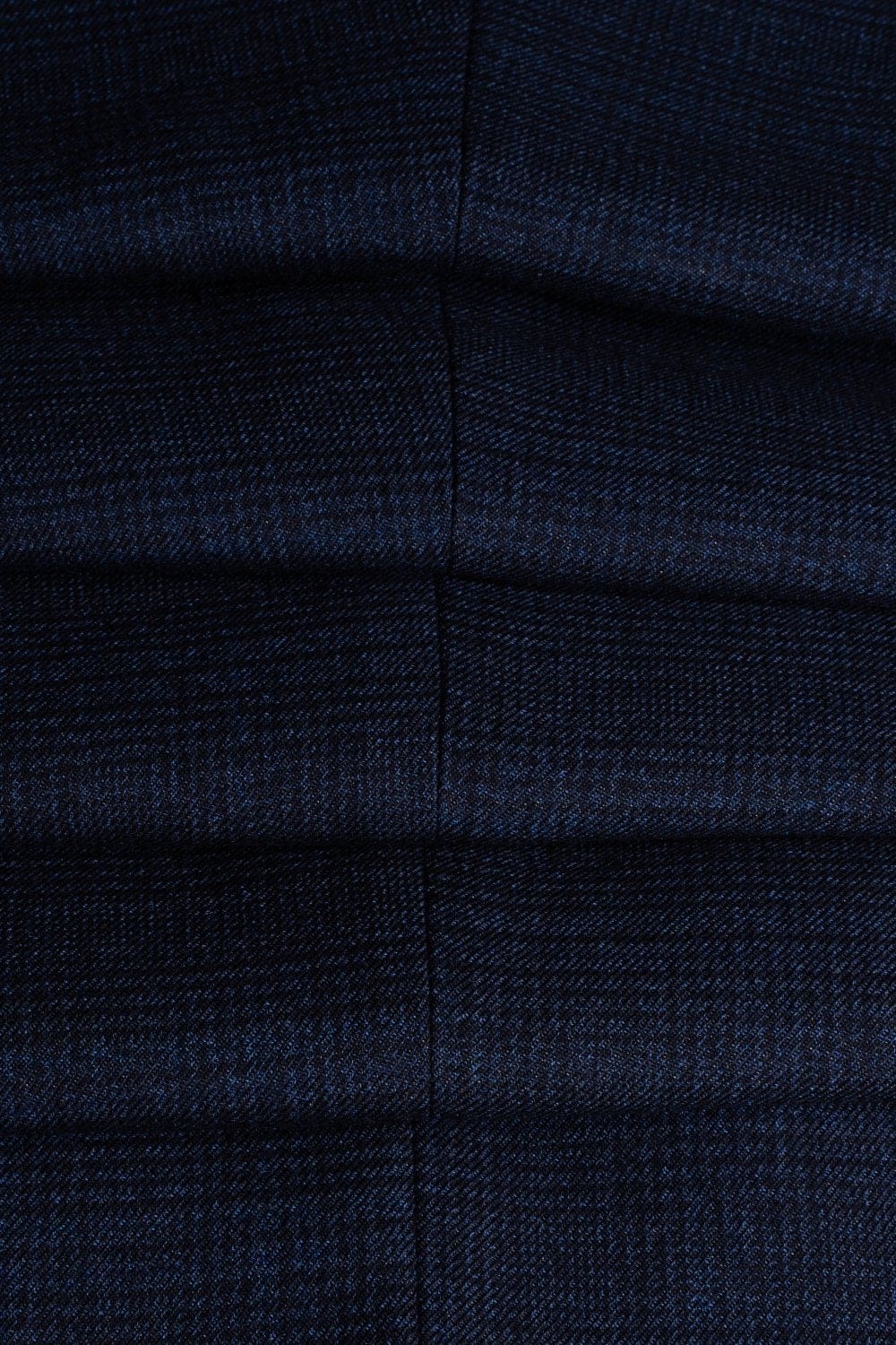 Cavani Caridi Men's Navy Check Trousers - Slim Fit Casual Dress Pants for Office, Business & Formal Occasions
