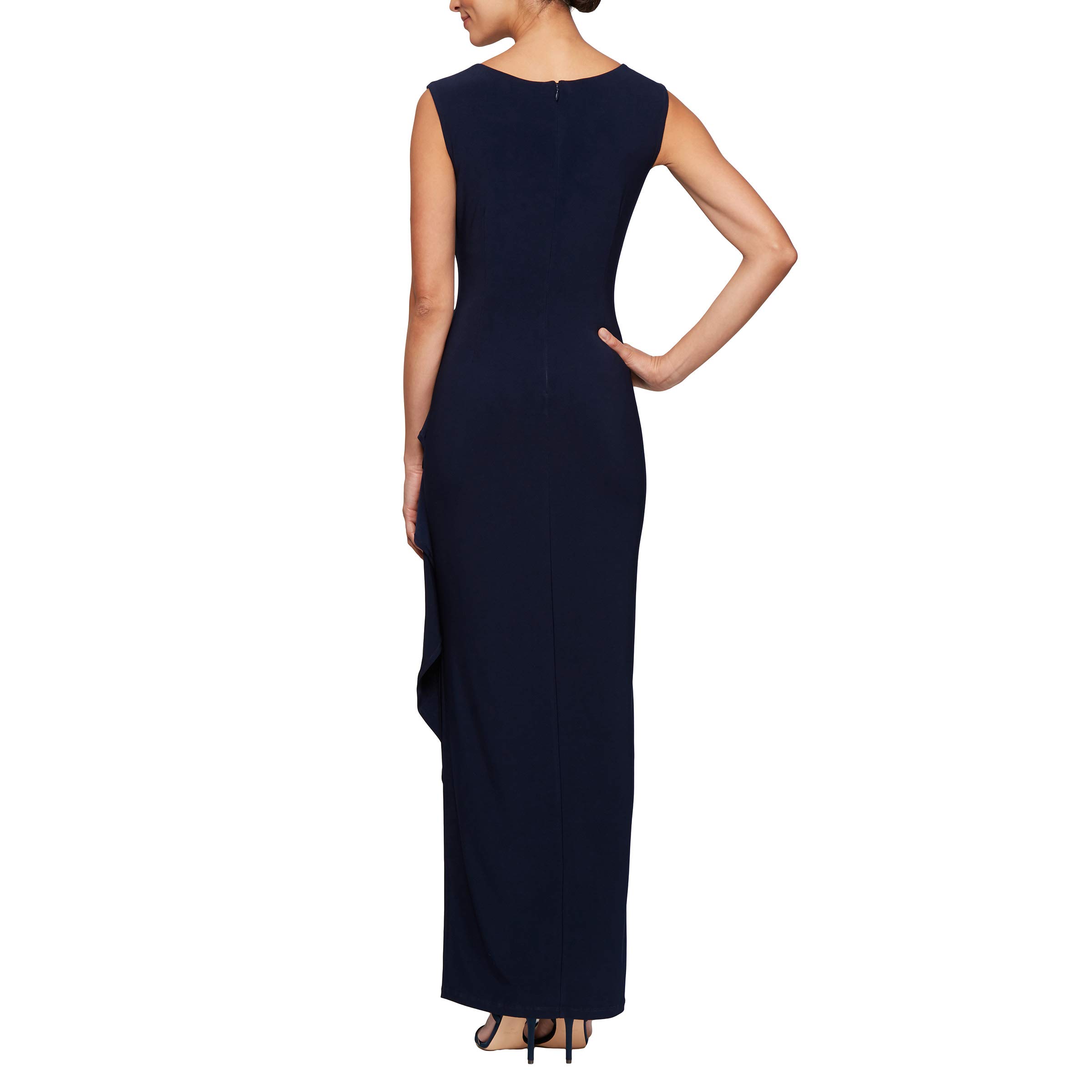 Alex Evenings Women's Long Column Dress with Sweetheart Neckline - Petite & Regular Sizes - Elegant Evening Gown for Weddings, Parties & Formal Events