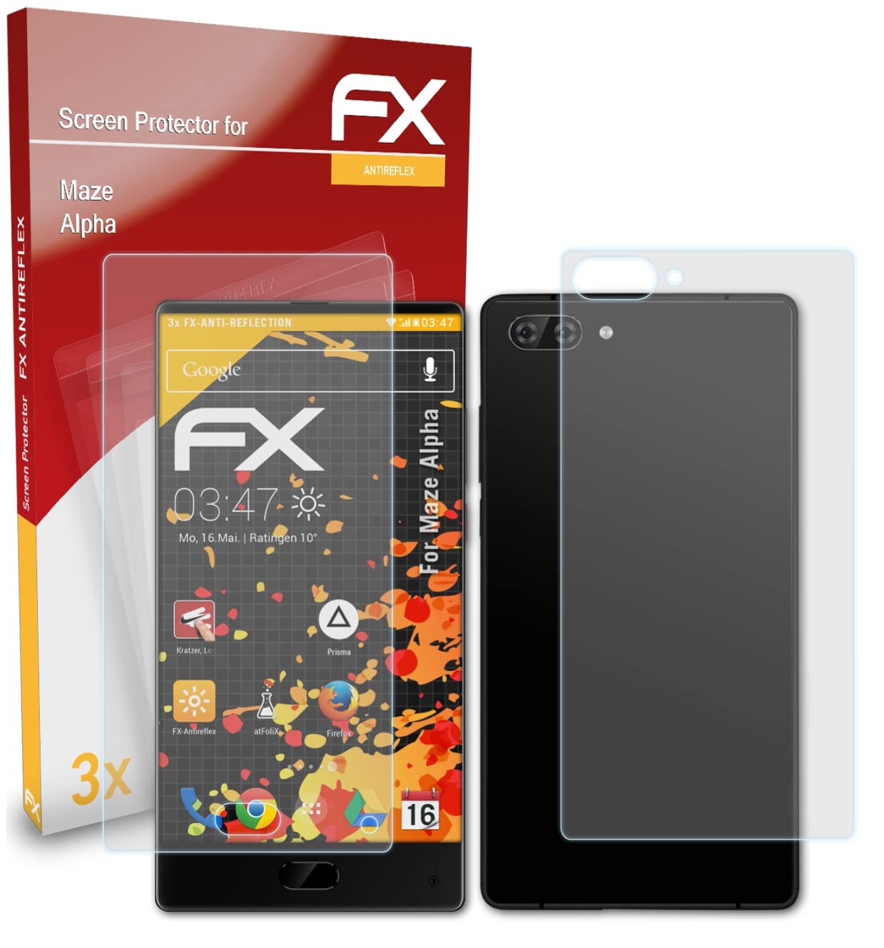 3-Pack Anti-Reflective Shock-Absorbing Screen Protector for Maze Alpha - HD Clear Film with Scratch Resistance | Perfect for Outdoor Use, Gaming & Daily Protection