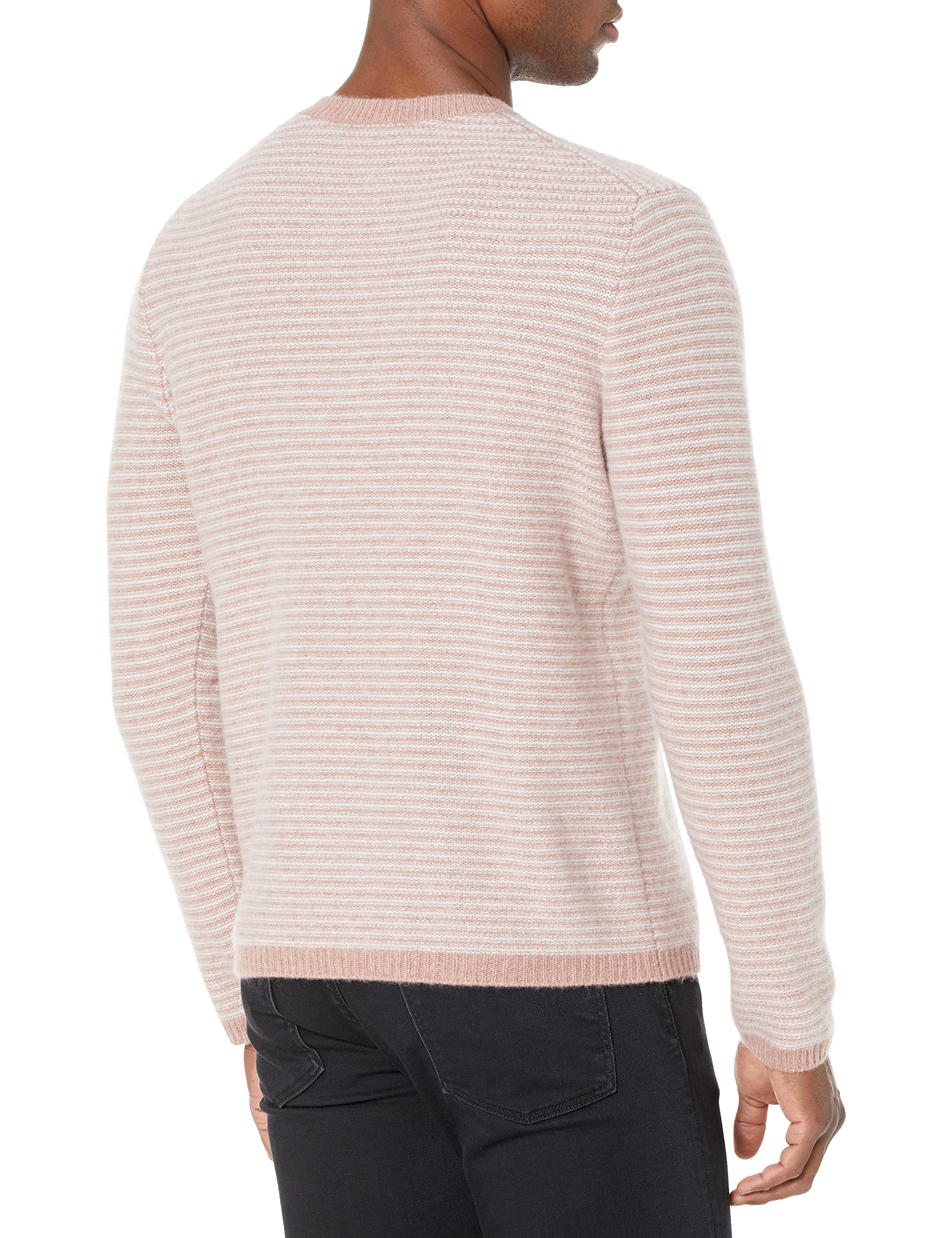 Vince Men's Soft Plush Striped Long Sleeve Crewneck Sweatshirt - Comfortable Casual Wear for Fall & Winter, Perfect for Lounge, Workout, and Everyday Outfits