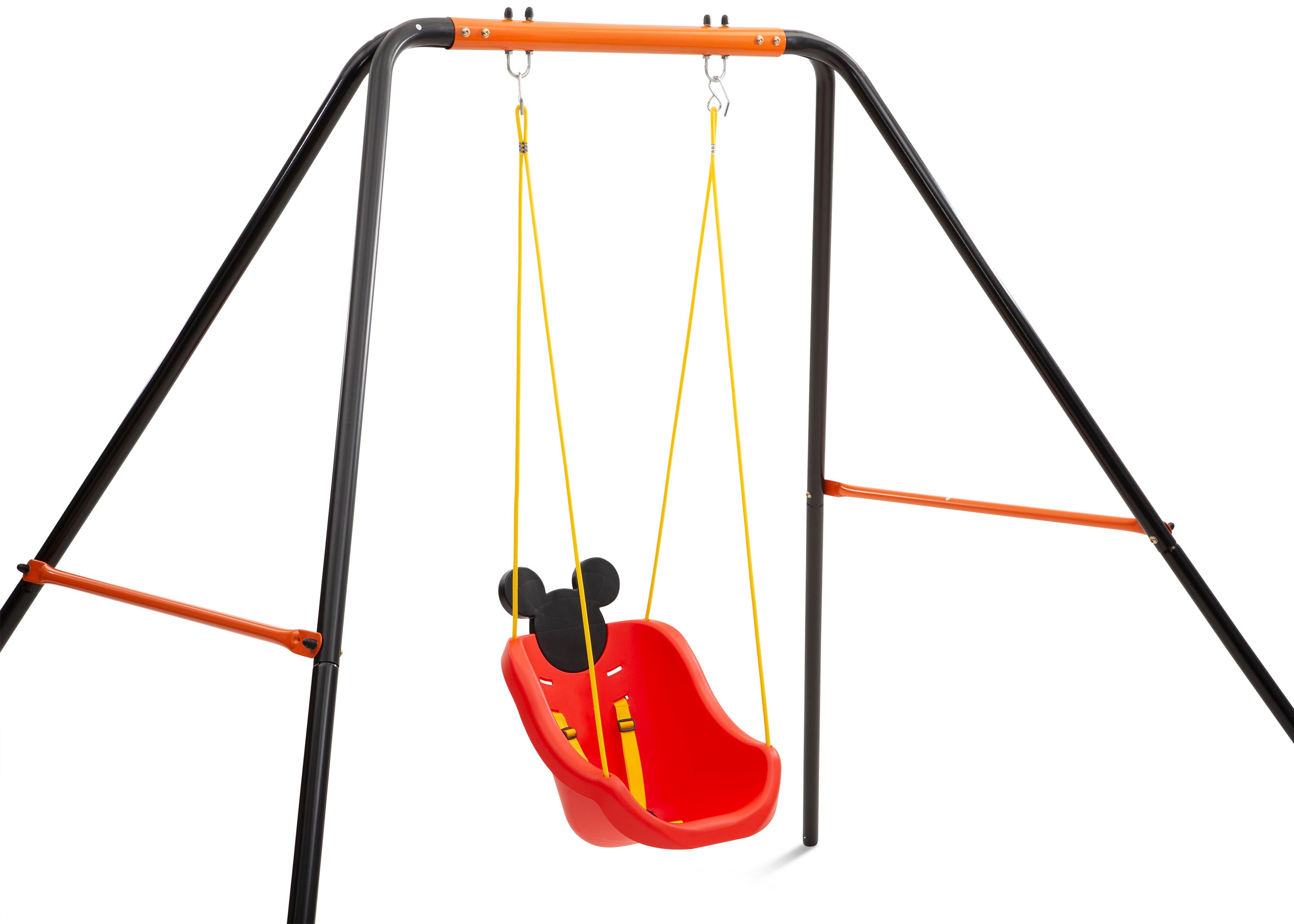 Mickey Mouse 2-in-1 Outdoor Kids Swing Set for Backyard & Playground - Fun Toddler Swing with Adjustable Seat for Indoor/Outdoor Use