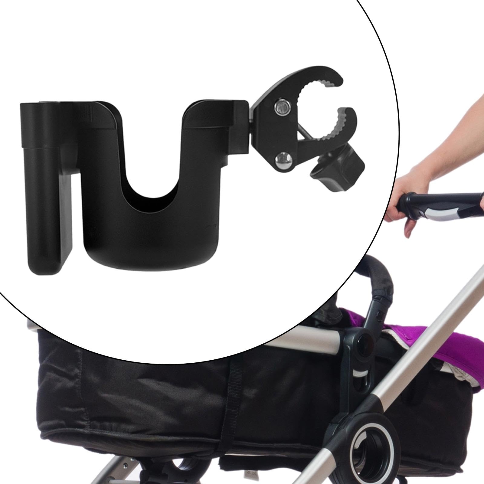 Universal 2-in-1 Stroller & Bike Cup Holder - Adjustable Beverage Bottle Holder for Baby Strollers, Bicycles, Motorcycles - Perfect for Outdoor Activities, Commuting & Family Outings
