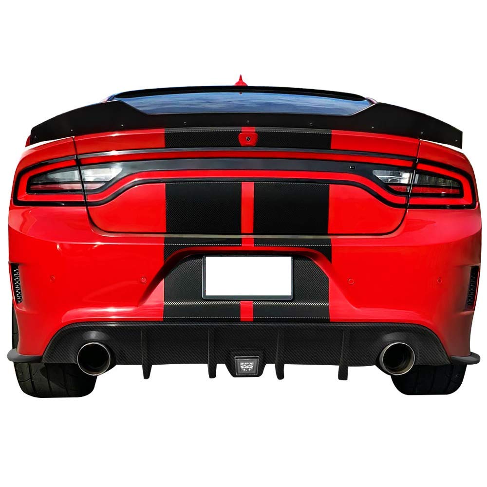 2015-2023 Dodge Charger SRT Rear Bumper Diffuser Valance with LED Brake Light - Compatible Replacement Part for Enhanced Aerodynamics & Style - Perfect for Car Upgrades & Performance Modifications