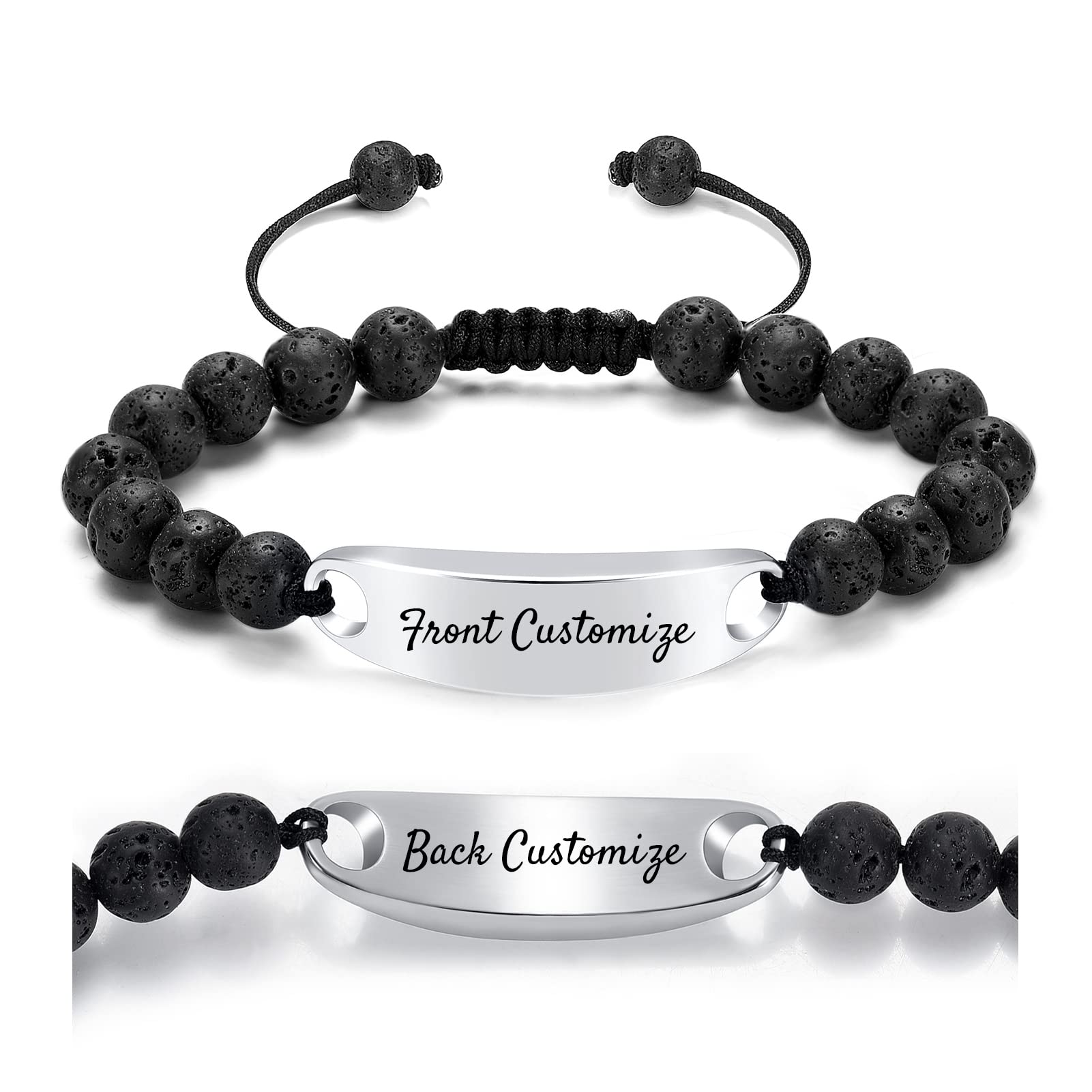 Cremation Urn Bracelet - Adjustable Lava Rock Ash Holder for Women & Men | Memorial Jewelry for Pets & Loved Ones